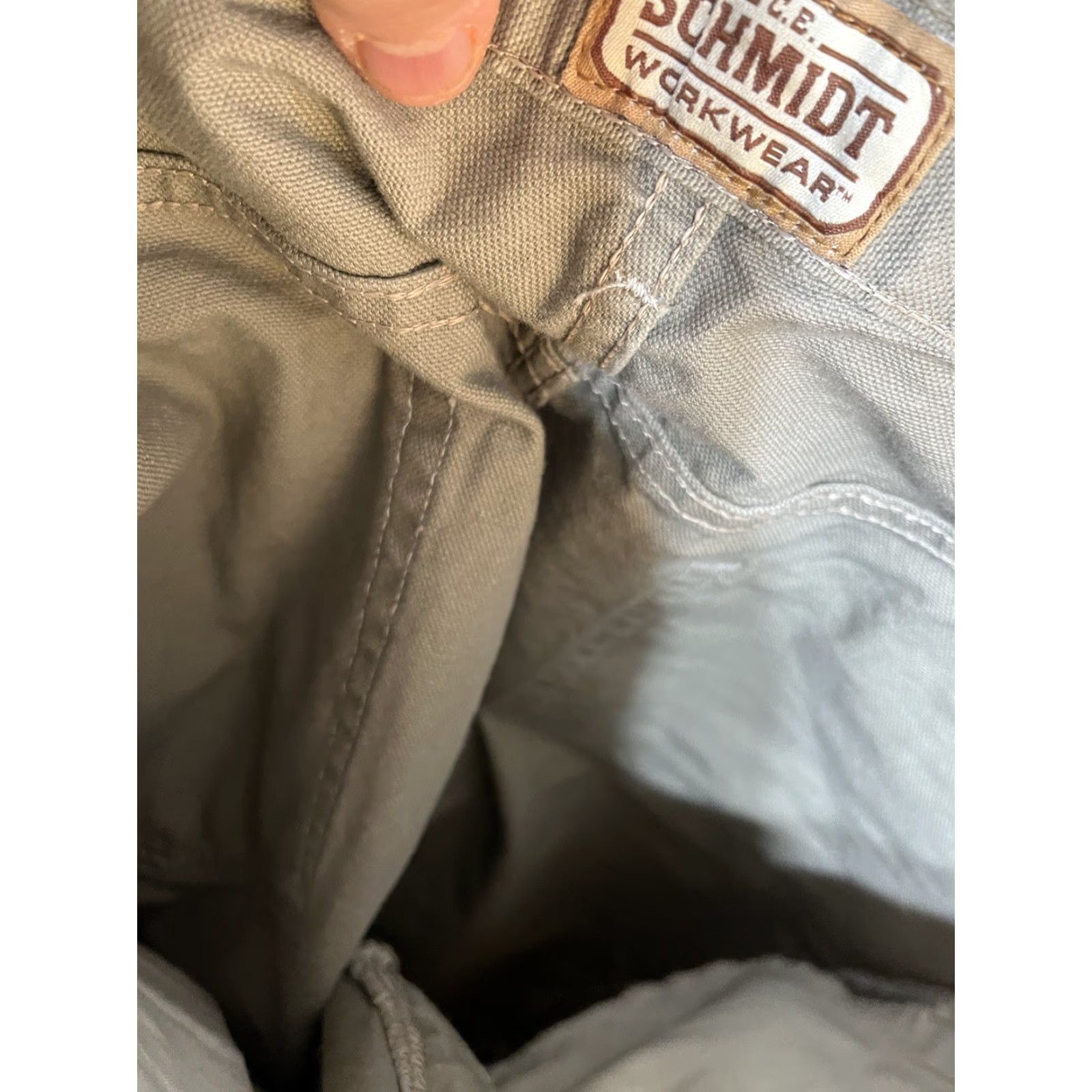 Vintage C.E. Schmidt Jeans Men Beige Cargo Pocket Regular 36x30 Denim Vintage: No Distressed Medium Wash Logo 2010-2019 Shirt? Size US 36 / EU 52 - 5 Thumbnail