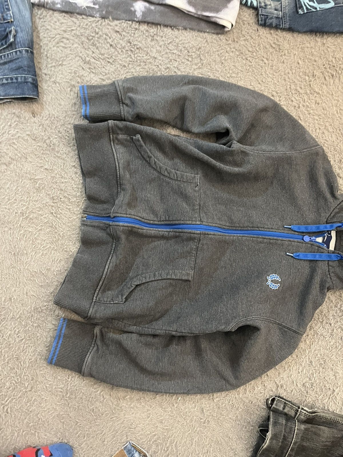 Fred Perry × Vintage Fred Perry Zip Hoodie Boxy Baggy UK Drill Vintage 90s Size US M / EU 48-50 / 2 - 6 Thumbnail