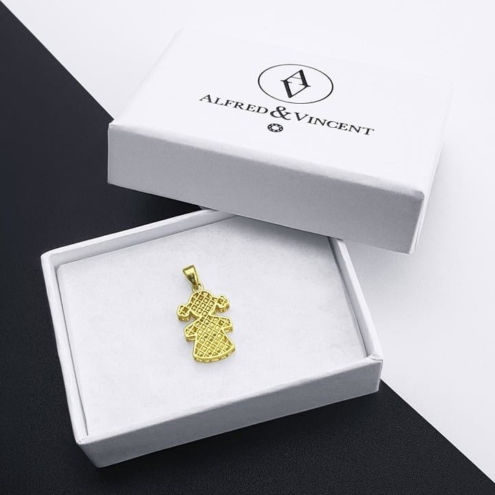 Other It's A Baby Girl Pendant in Real 2Tone 14k Yellow White Gold Size ONE SIZE - 2 Thumbnail