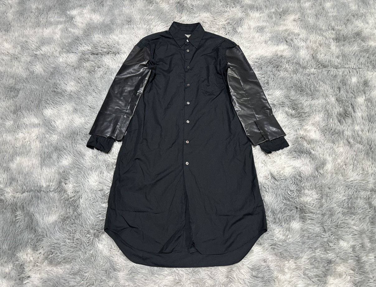 Comme des Garcons 🔥Archived Ss10 Comme Des Garcons Long Shirt PVC Sleeve Size US XS / EU 42 / 0 - 5 Thumbnail