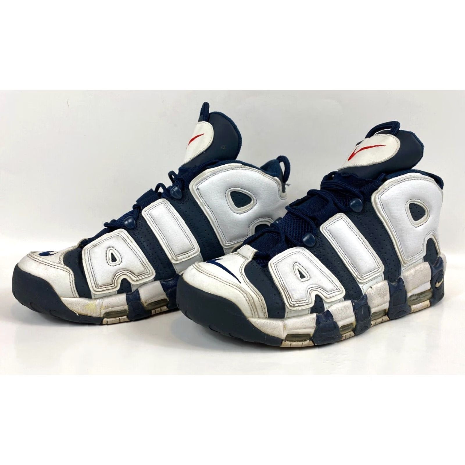 Nike Nike Air More Uptempo 414962-104 Olympic Mens Sneaker Sz US 10 White Navy 2016 Size US 9 / EU 42 - 5 Thumbnail