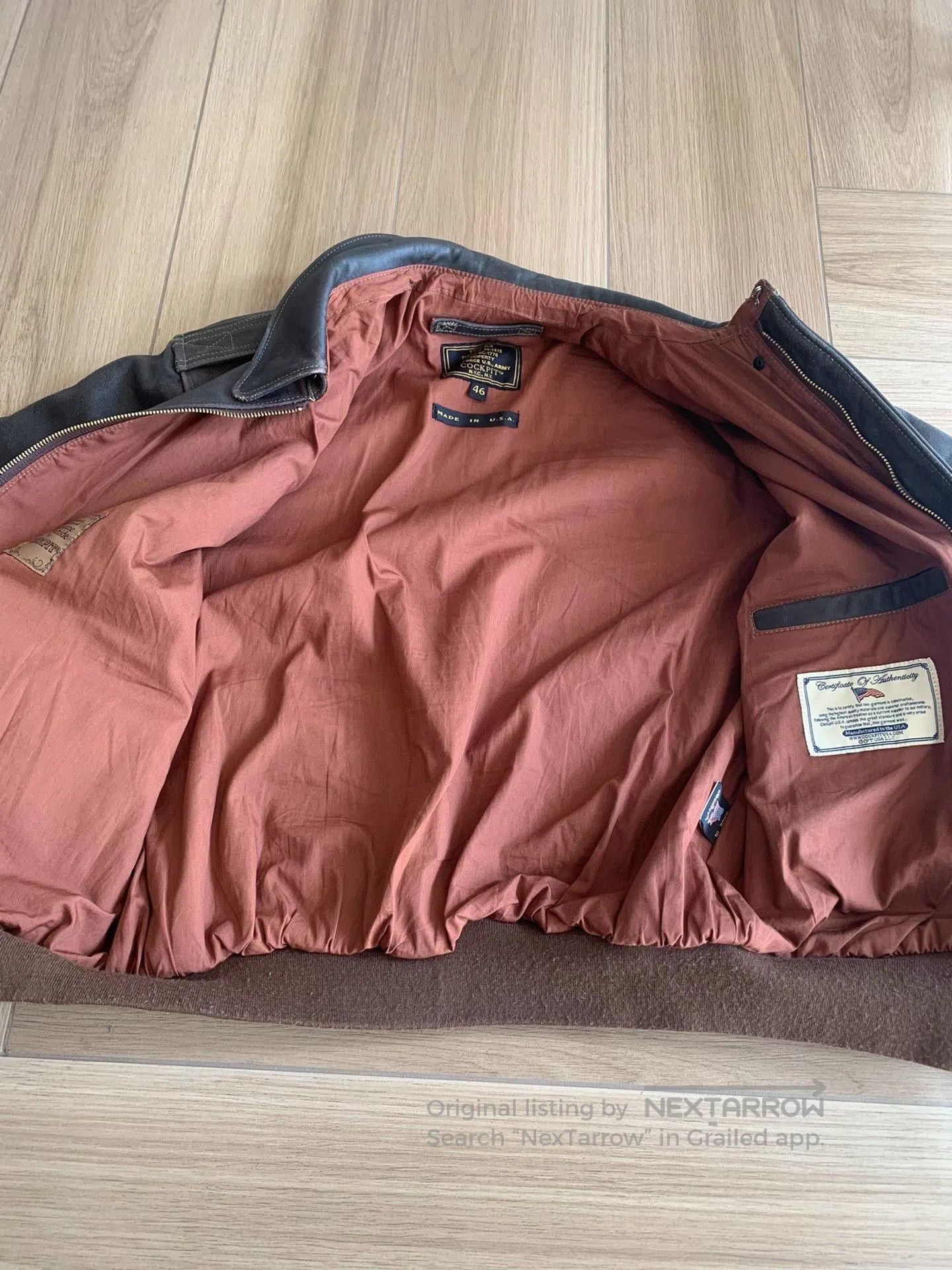 Cockpit USA Cockpit A2 Distressed Horsehide Leather Jacket. Size US S / EU 44-46 / 1 - 3 Thumbnail