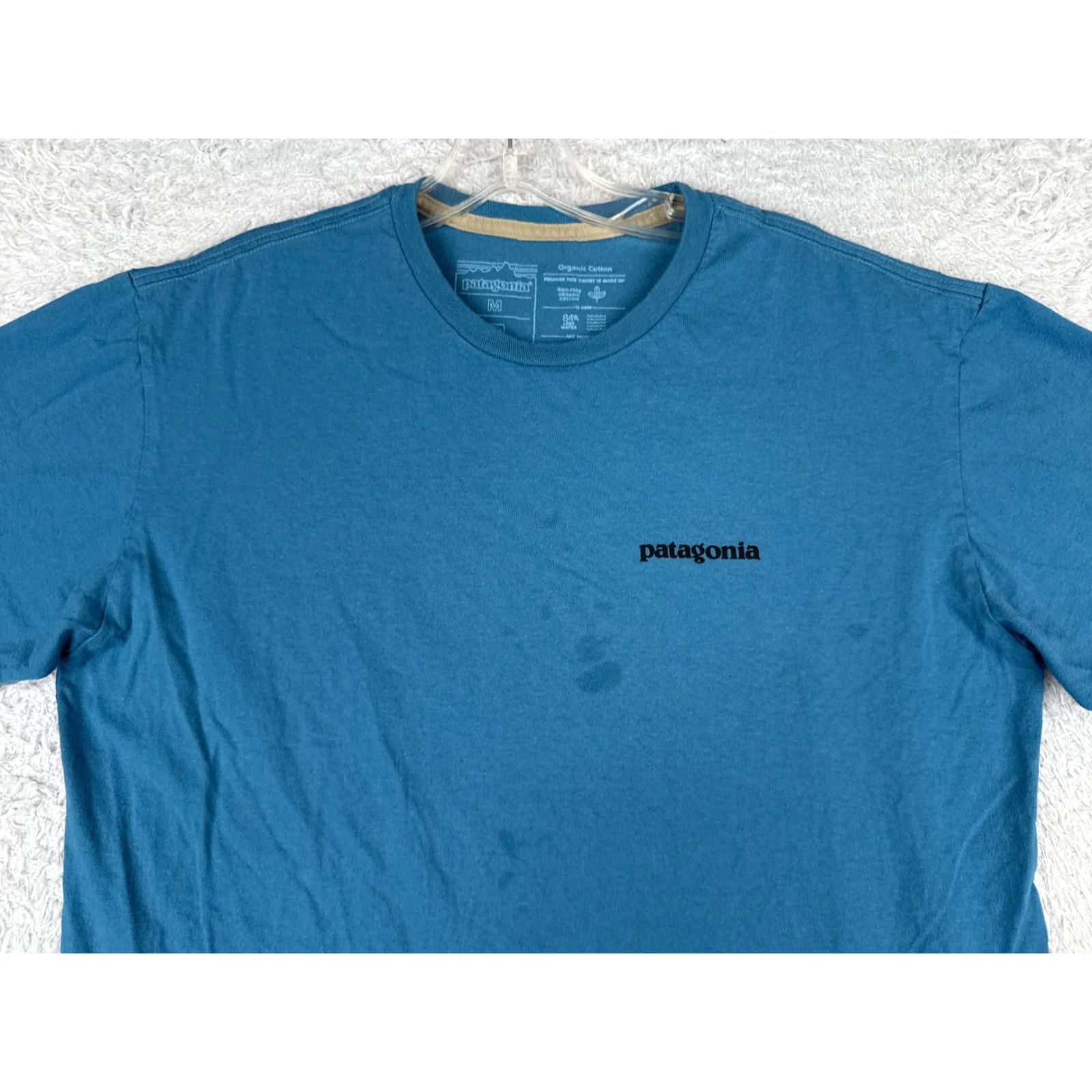 Patagonia Patagonia Shirt Men Medium Blue Short Sleeve Crew Neck 100% Cotton Logo All Seasons Outdoor Mens Size US M / EU 48-50 / 2 - 4 Thumbnail