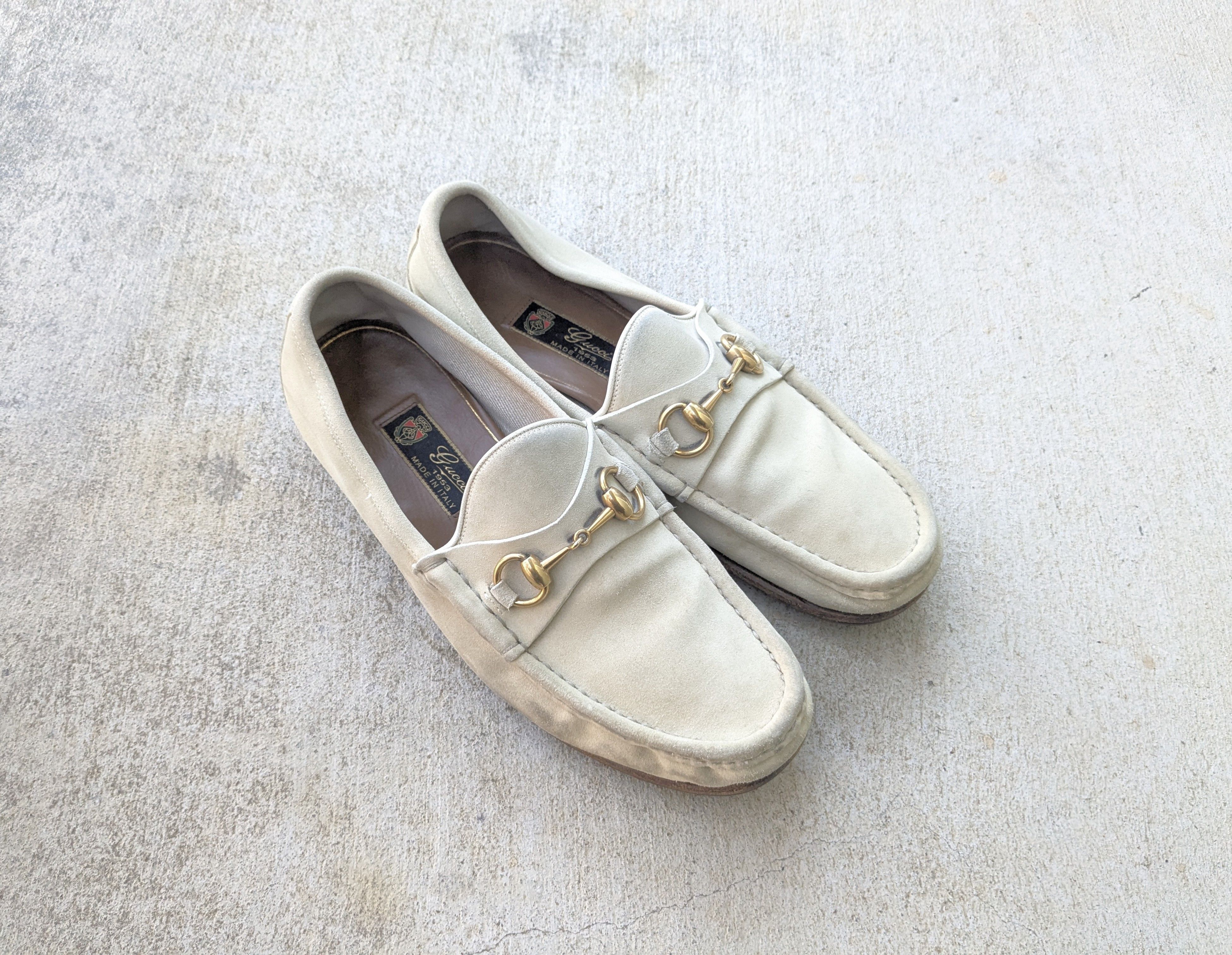 Gucci Gucci Horsebit Loafers Beige Suede 9 Italy Slip On Size US 9 / EU 42 - 1 Thumbnail