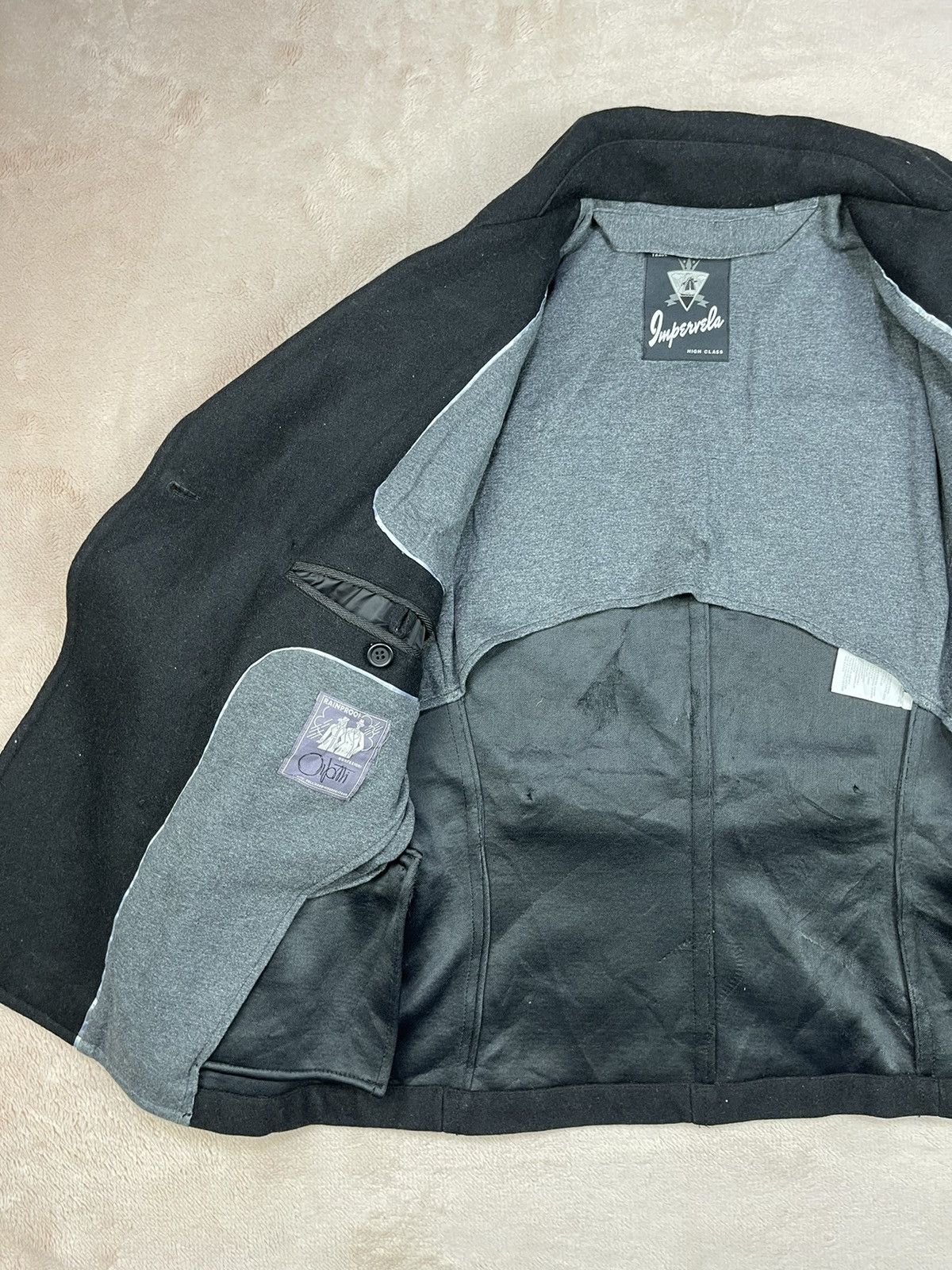 Le Grande Bleu (L.G.B.) ITALIAN IMPERVELA DOUBLE BREASTED RAINPROOF Size US L / EU 52-54 / 3 - 10 Thumbnail