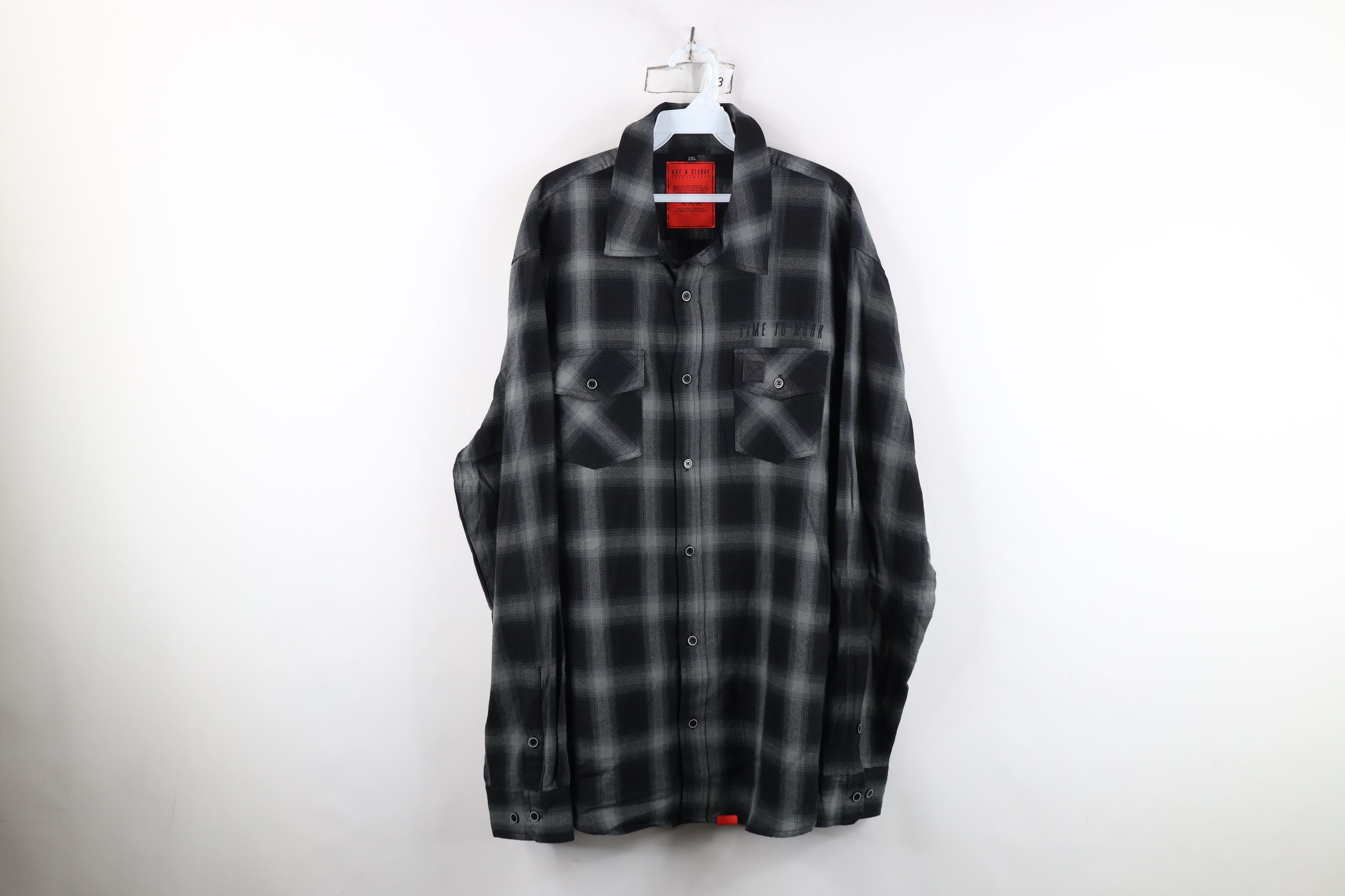 Vintage Axe & Sledge Supplements Work Flannel Collared Button Shirt Size US XXL / EU 58 / 5 - 1 Thumbnail