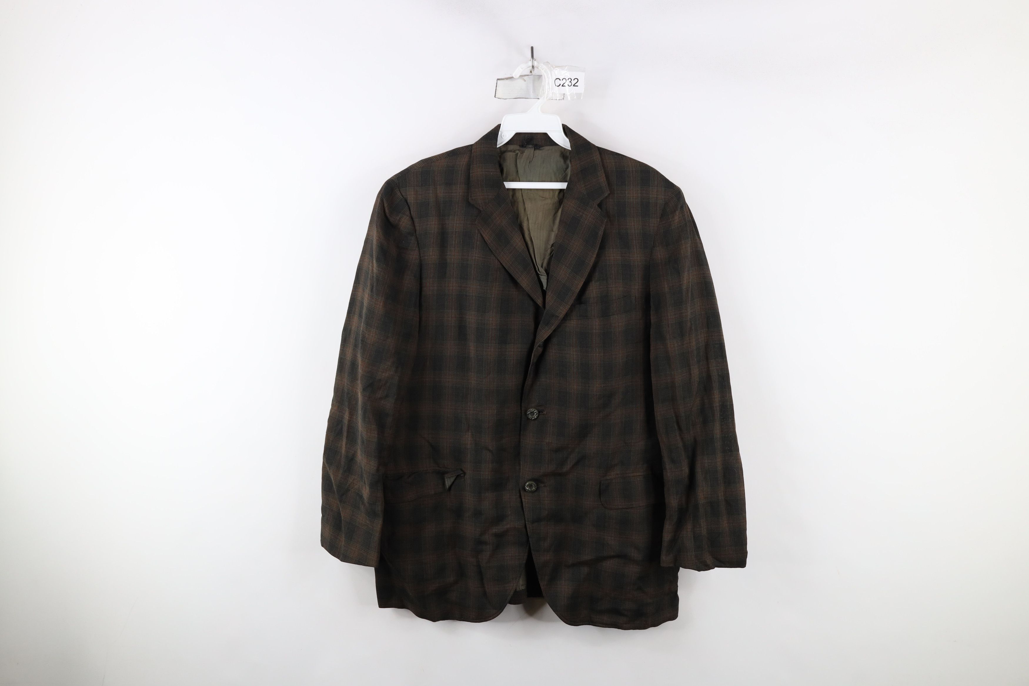 Vintage Vintage 60s Streetwear Sport Coat Suit Jacket Plaid USA Size US L / EU 52-54 / 3 - 1 Thumbnail