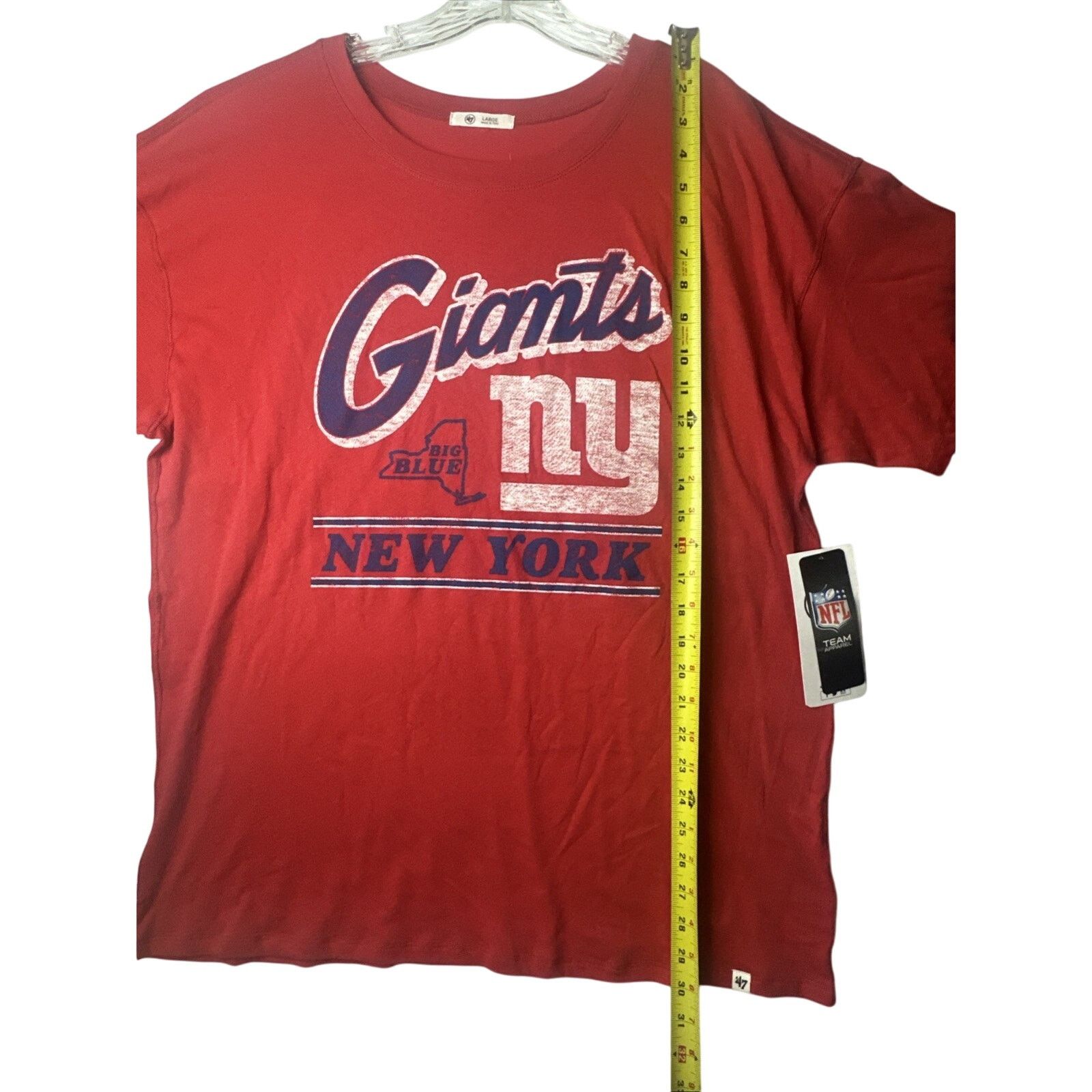 NFL NWT ‘47 NFL New York Giants Racer Blue Women’s T-Shirt Sz L Size US L / EU 52-54 / 3 - 9 Thumbnail