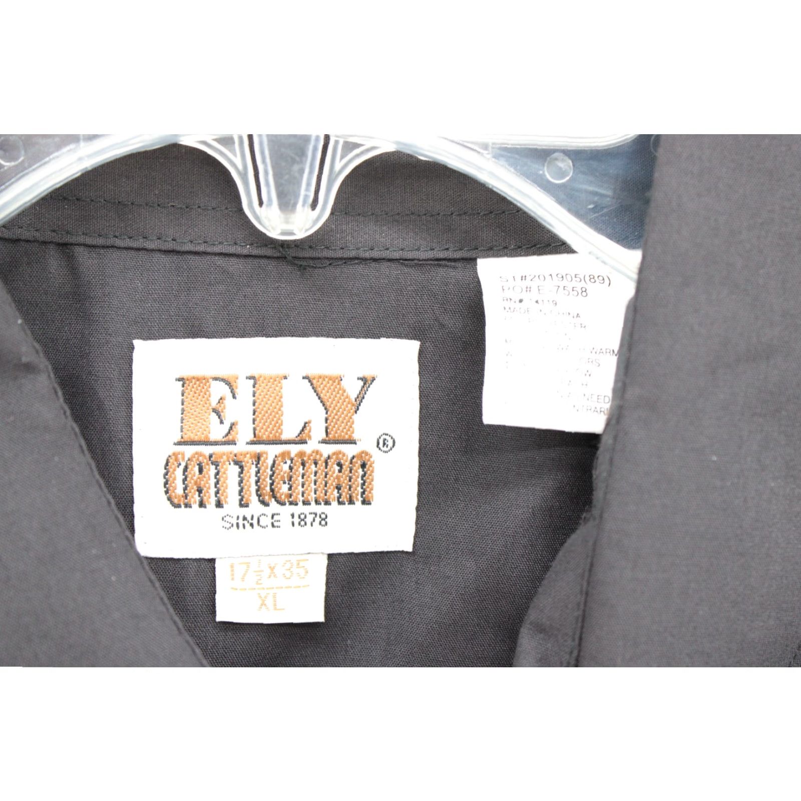 Vintage VINTAGE Ely Cattleman Shirt Men's XL Black Long Sleeve Pearl Snap Cowboy Western Size US XL / EU 56 / 4 - 4 Thumbnail