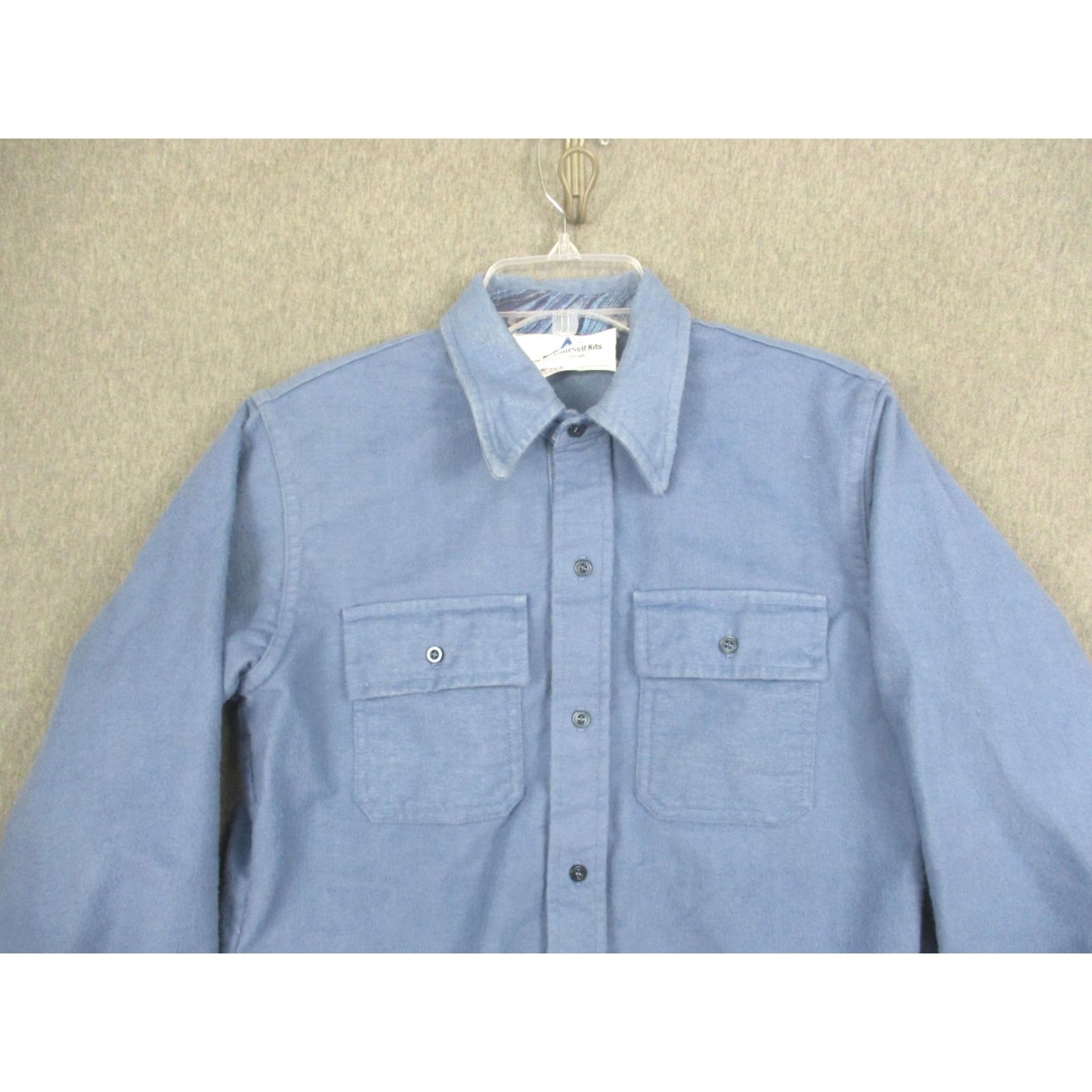Holubar VINTAGE Holubar Mountaineering Shirt Small Blue Flannel Button Long Sleeve Mens Regular Fit Pocket(s) or Pockets Size US S / EU 44-46 / 1 - 4 Thumbnail