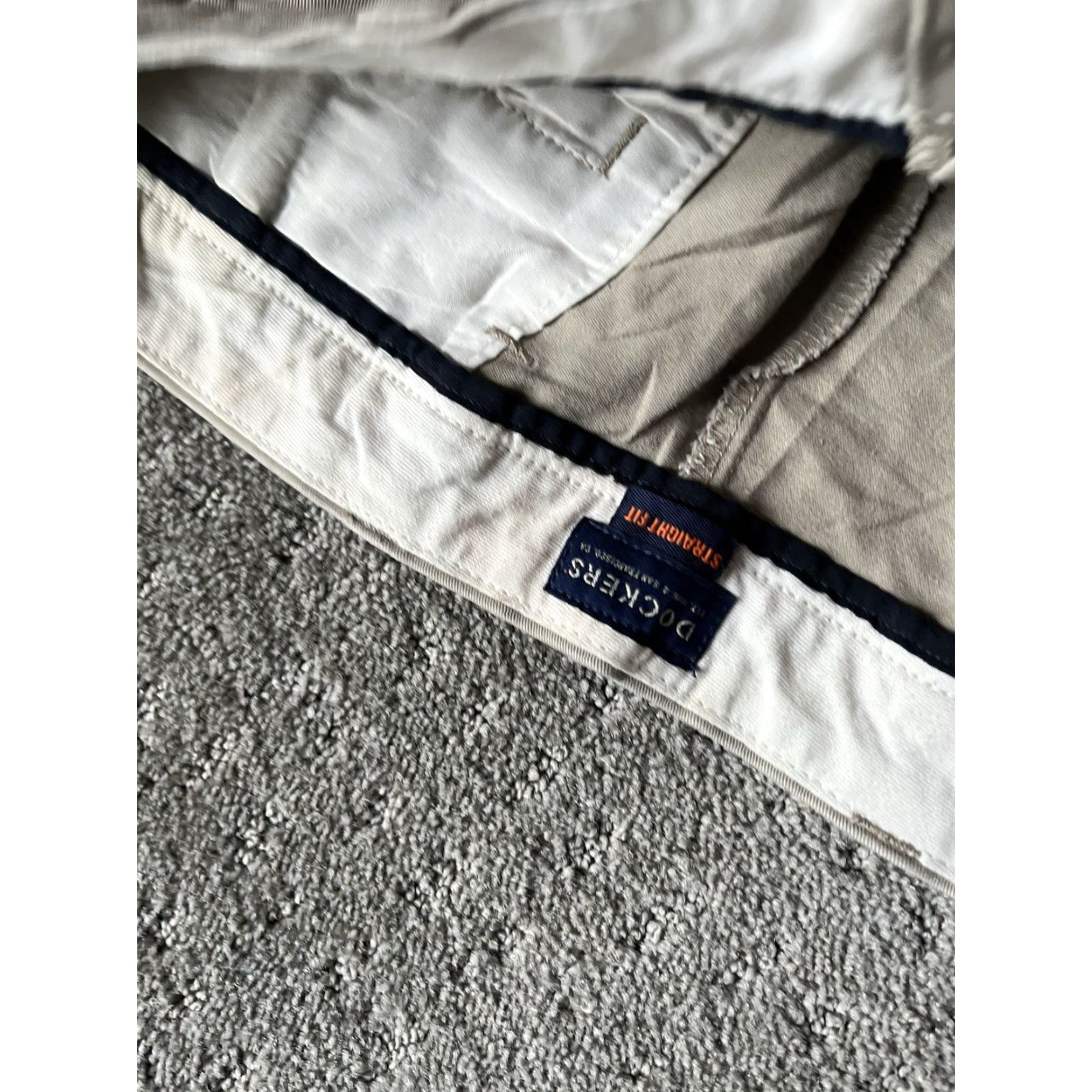 Dockers DOCKERS Pants Flat Front Straight Fit Mens 34x34 Beige Solid Casual Workwear Popular 34 Mens Beige Dockers D2 Straight Front Pant Size US 34 / EU 50 - 5 Thumbnail