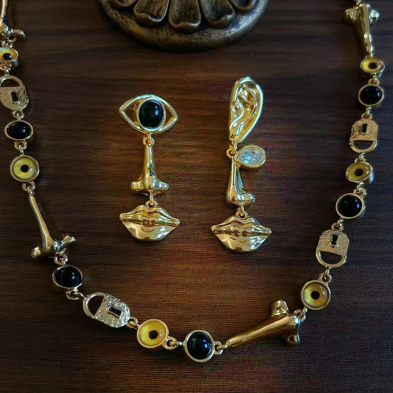 Other vintage devil eyes schiaparelli necklace earrings Size ONE SIZE - 1 Thumbnail