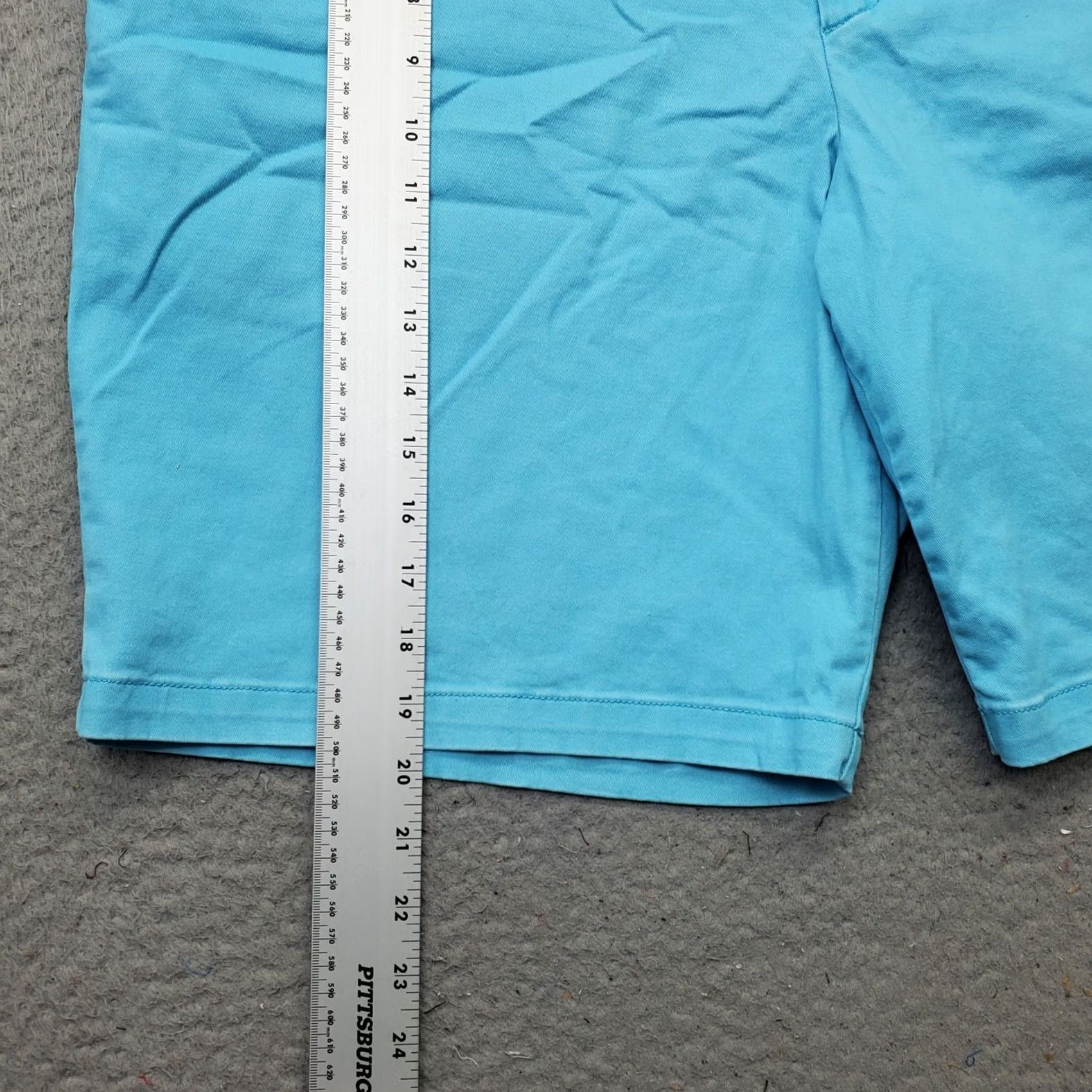 Izod IZOD Mens 40 Blue Saltwater Chino Shorts Cotton Stretch Slash Pocket 9.5" Inseam Size US 40 / EU 56 - 3 Thumbnail