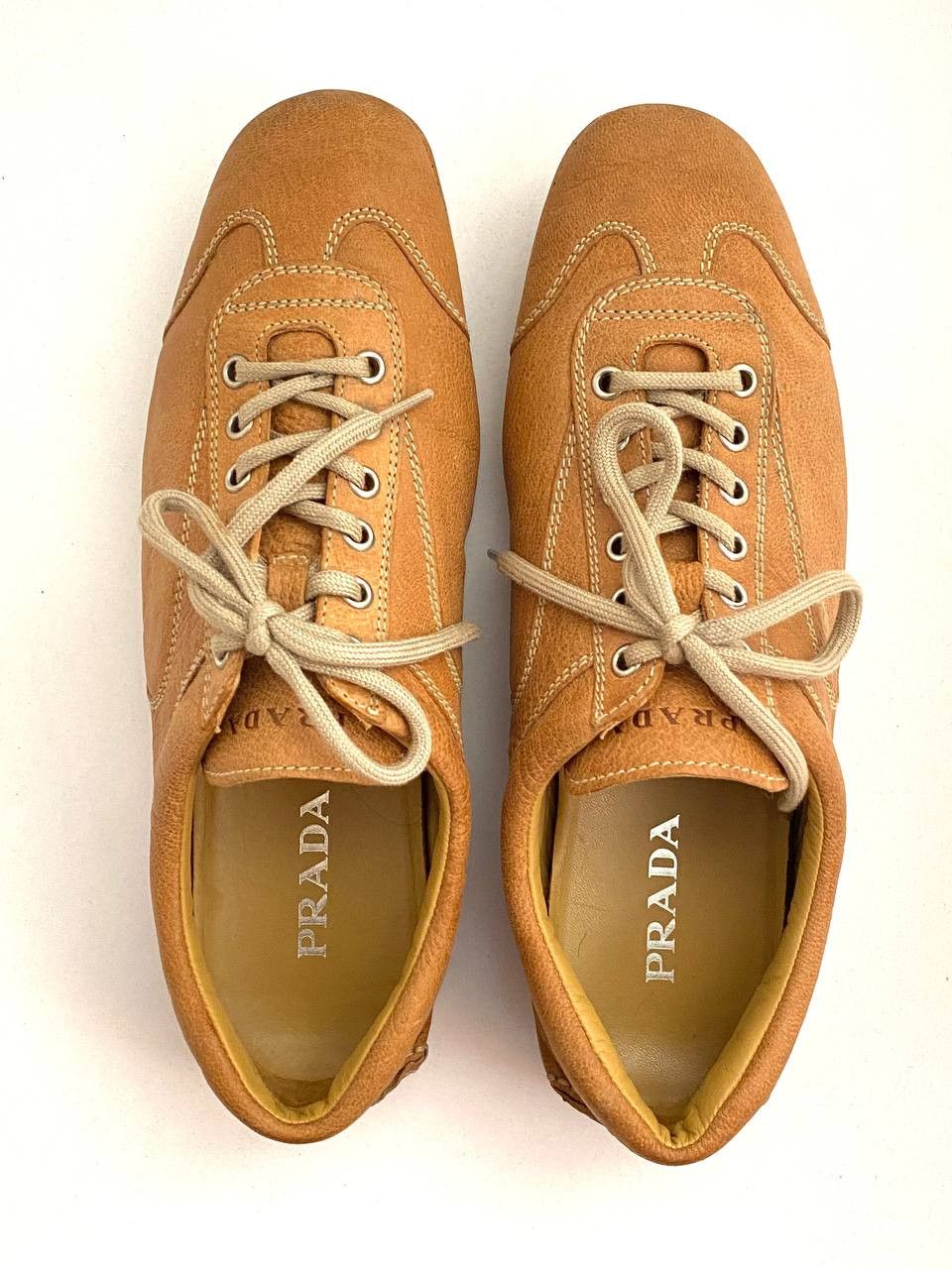 Prada Prada Car Shoe Bowling Low Top Lace Up Sneakers Retro Shoes Size US 7.5 / IT 37.5 - 6 Thumbnail