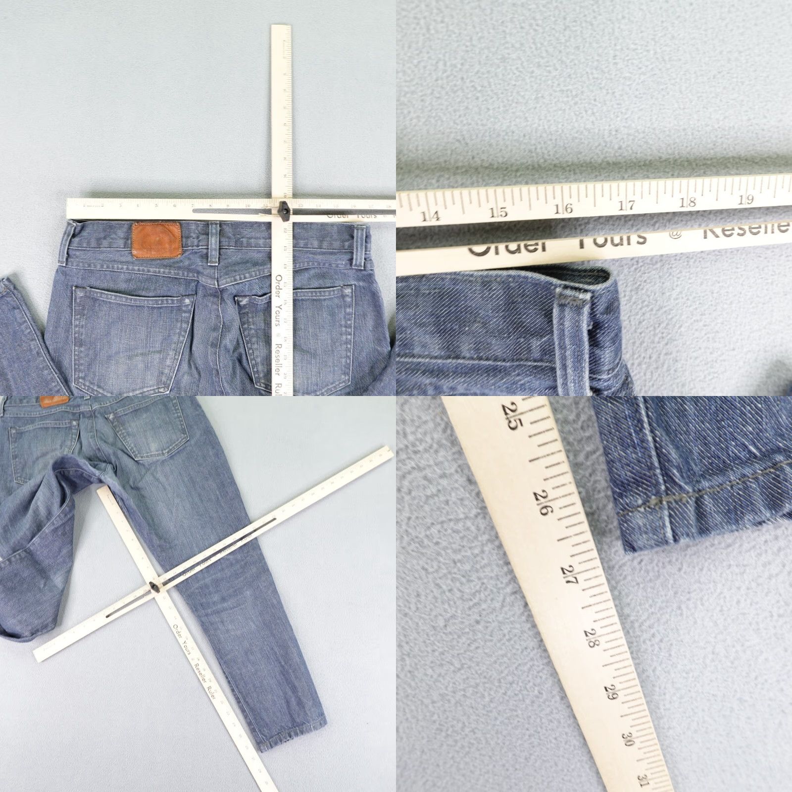 Wallace & Barnes WALLACE & BARNES Jeans Mens 34 Blue Denim Slim Fit Button Fly Pants Size US 34 / EU 50 - 8 Thumbnail