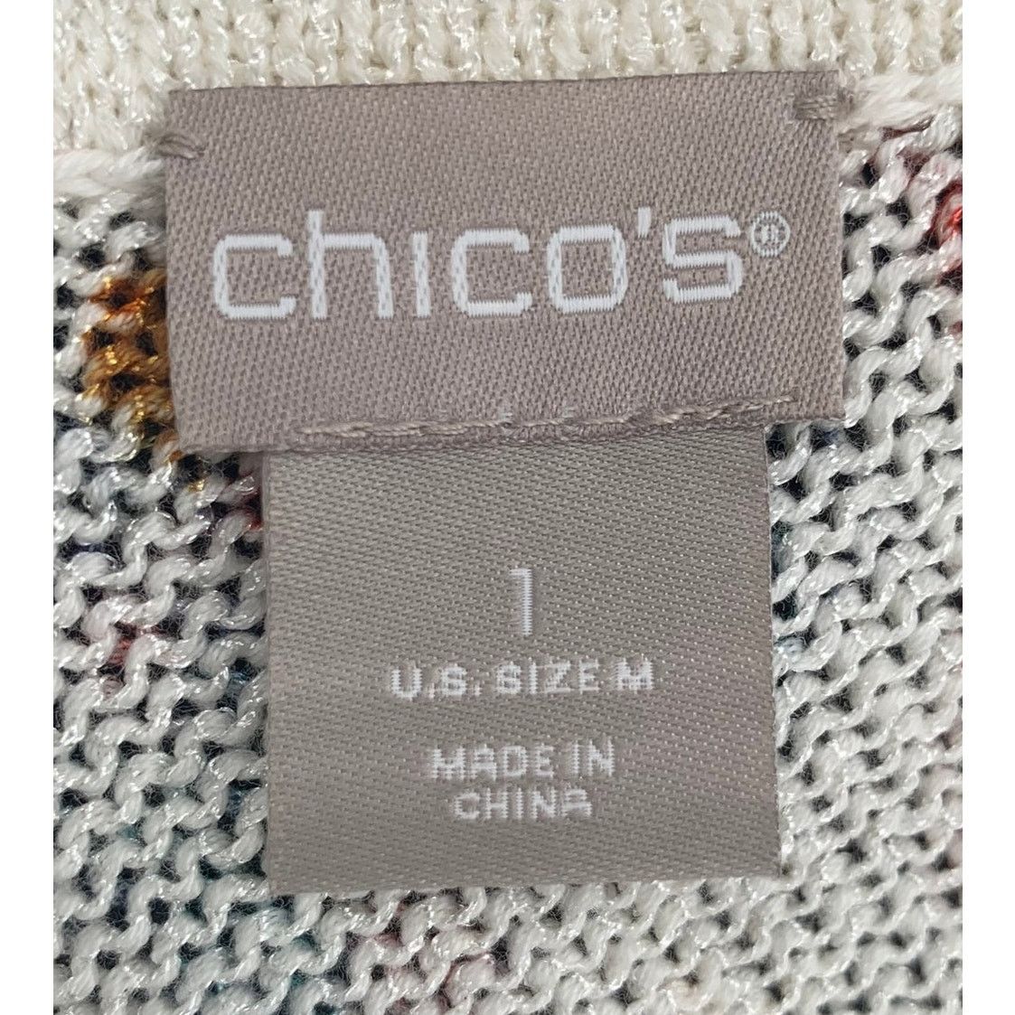 Chicos Chico's Cross Back Shirt Womens Size 1 Medium Brown Blue Size M / US 6-8 / IT 42-44 - 3 Thumbnail