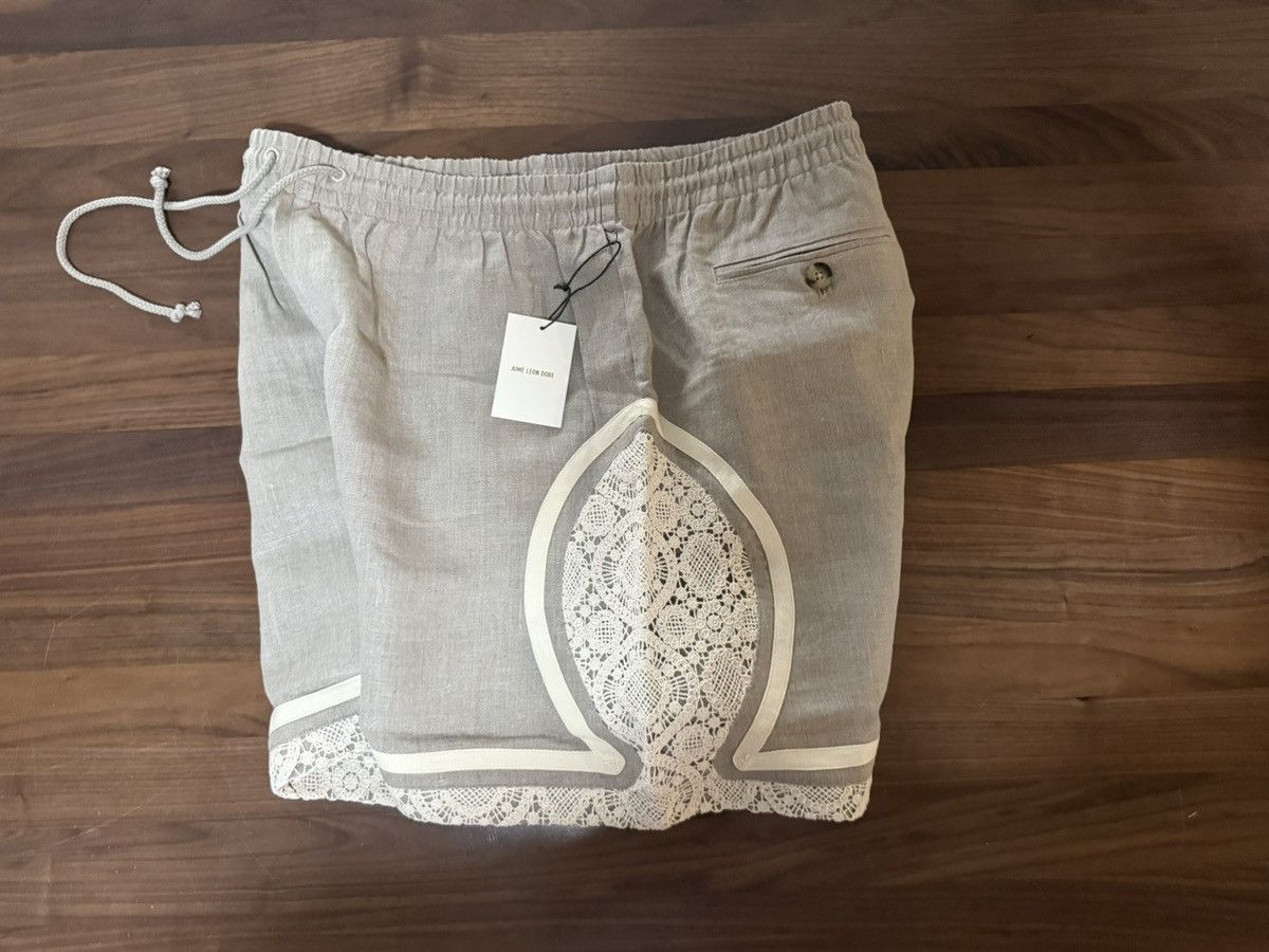 Aime Leon Dore Aime Leon Dore Lace Linen Basketball Short Bone White XL Size US 36 / EU 52 - 8 Thumbnail
