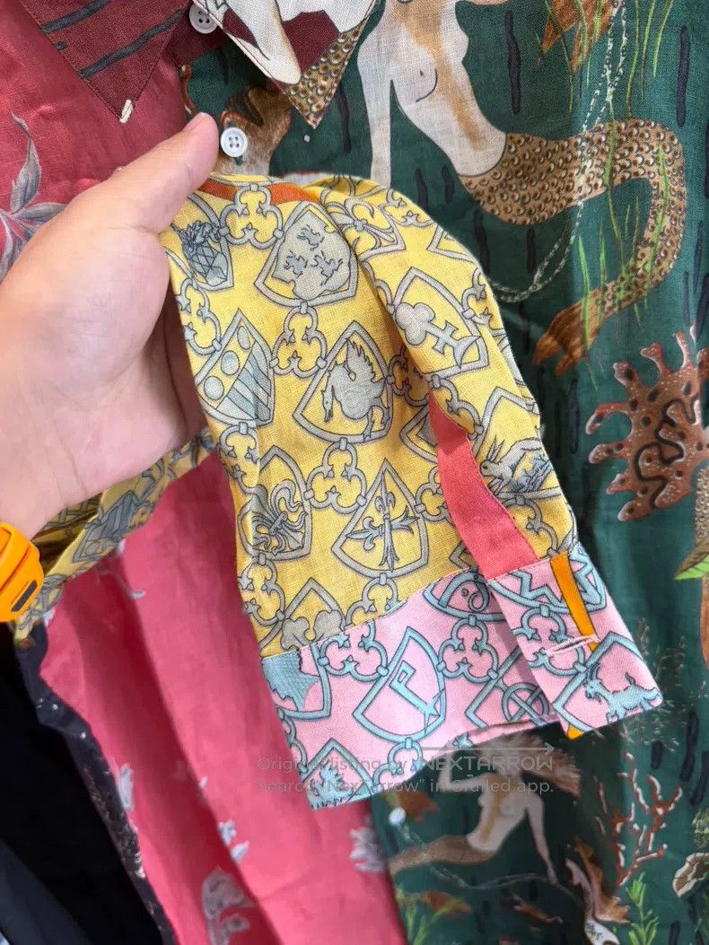 Loewe Loewe size 41 Mermaid graffiti linen shirt jacket Size US M / EU 48-50 / 2 - 4 Thumbnail