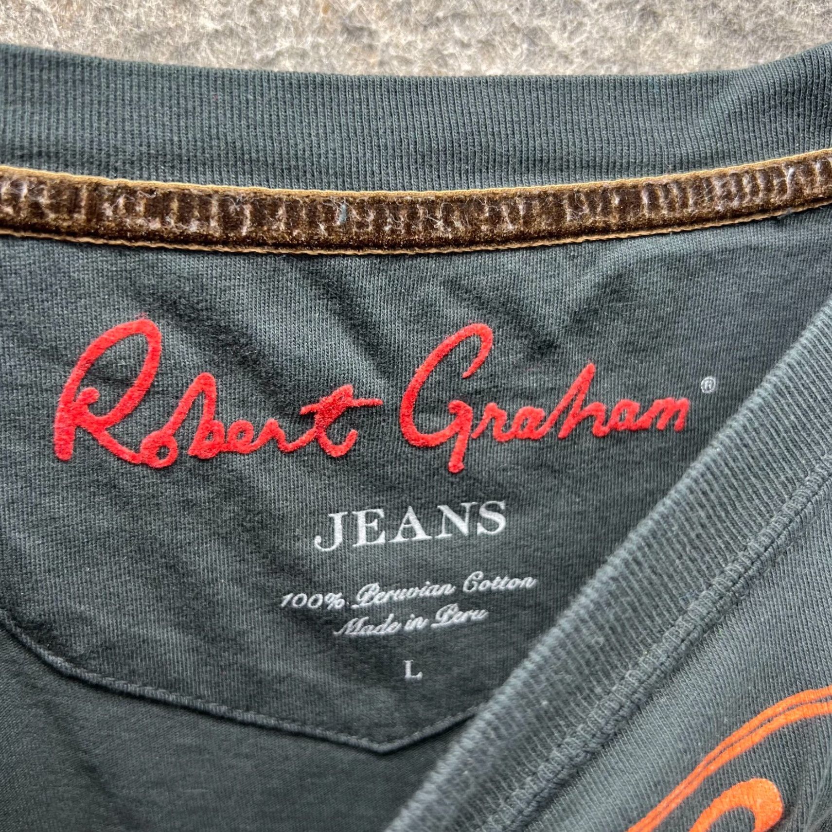 Robert Graham Robert Graham Shirt Men Large Gray Crew Neck Brain Print T-Shirt Size US L / EU 52-54 / 3 - 7 Thumbnail