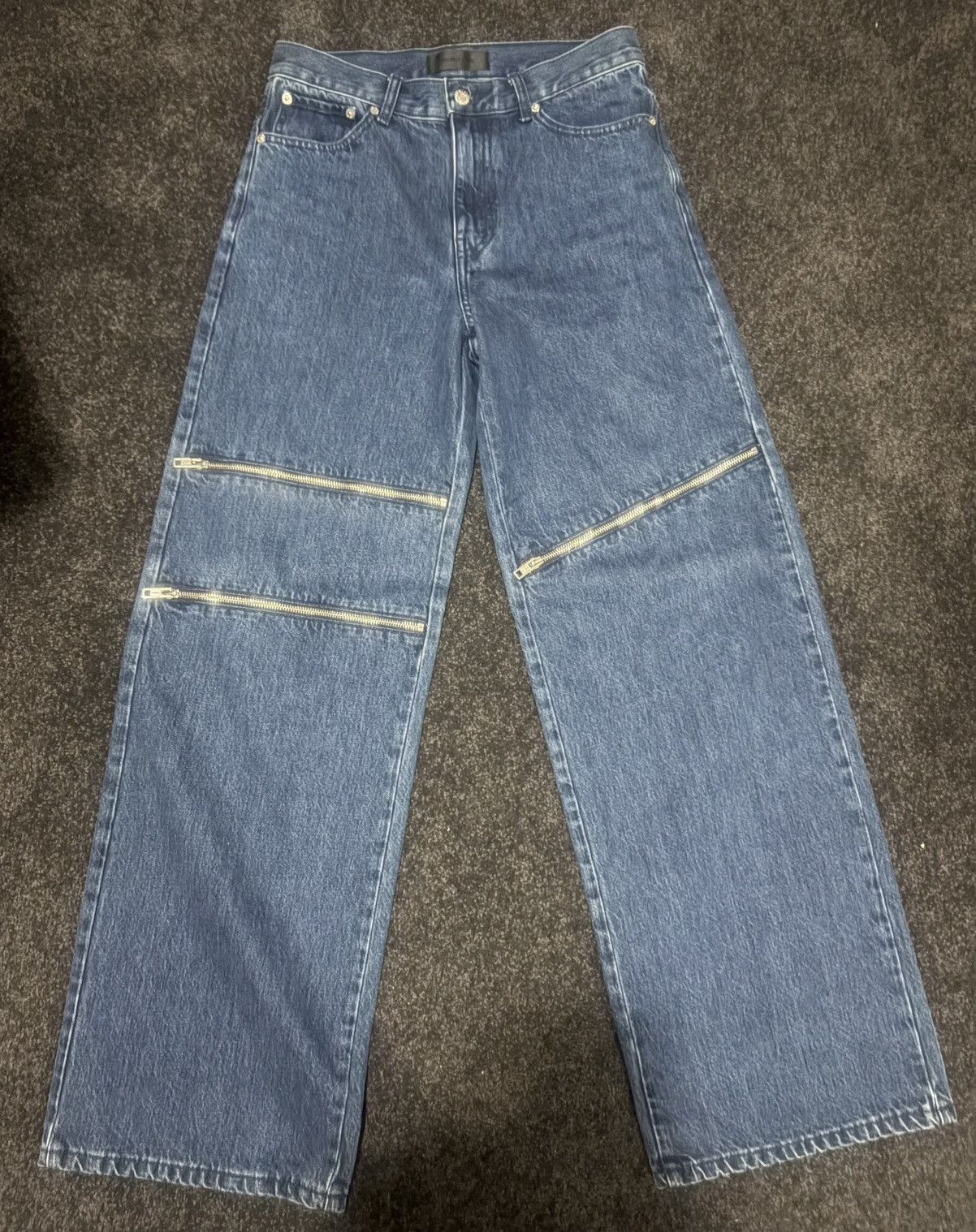 Helmut Lang Helmut Lang Indigo Zip Jeans Size US 29 - 1 Thumbnail