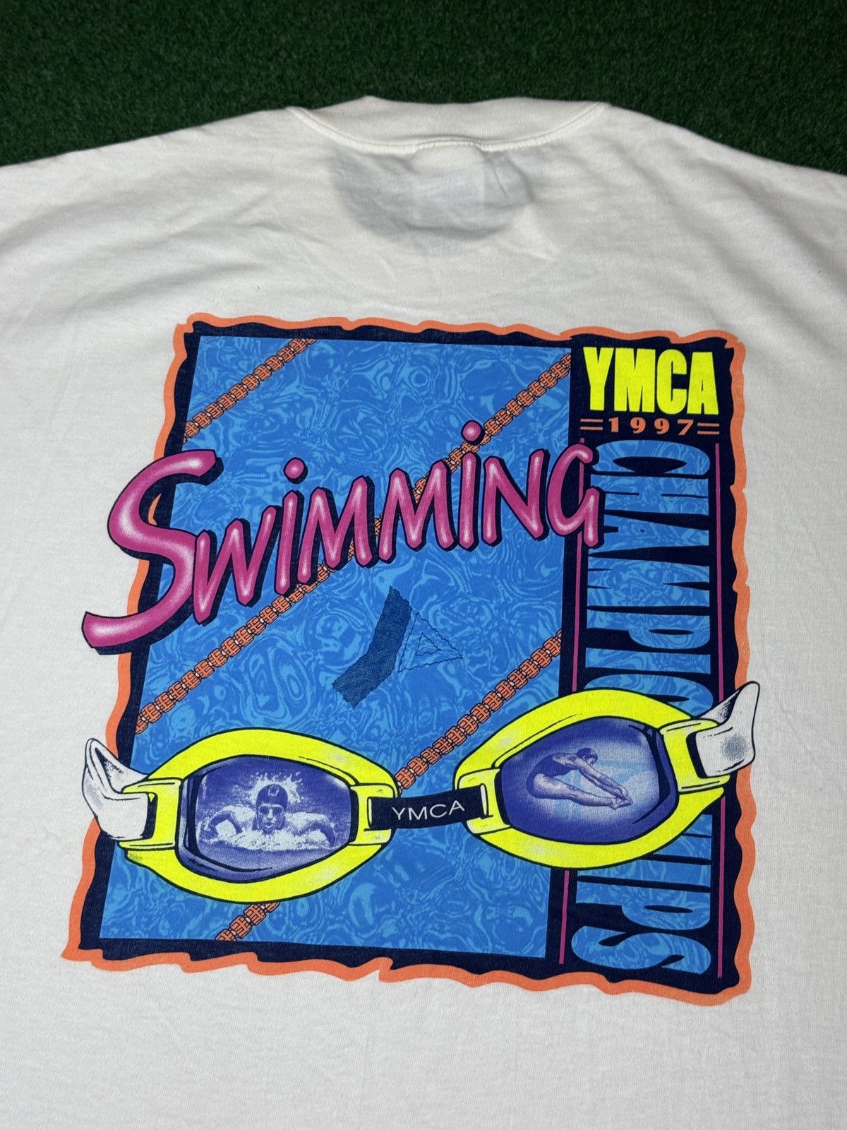 Vintage YMCA Swimming Championship 90s Vintage T Shirt XL Never Worn Size US XL / EU 56 / 4 - 2 Thumbnail