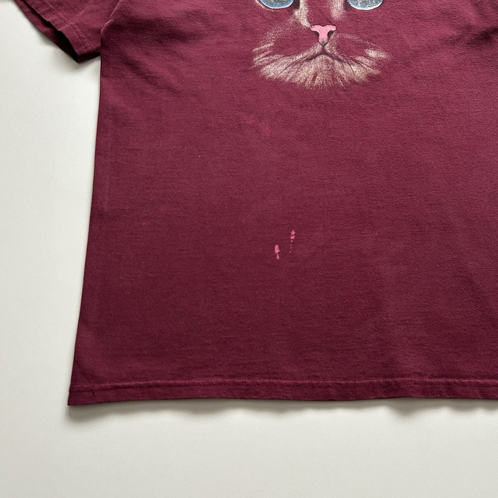 Gildan Vintage Cat Face Shirt Medium Y2K Animal Art Graphic Cotton Size US M / EU 48-50 / 2 - 3 Thumbnail