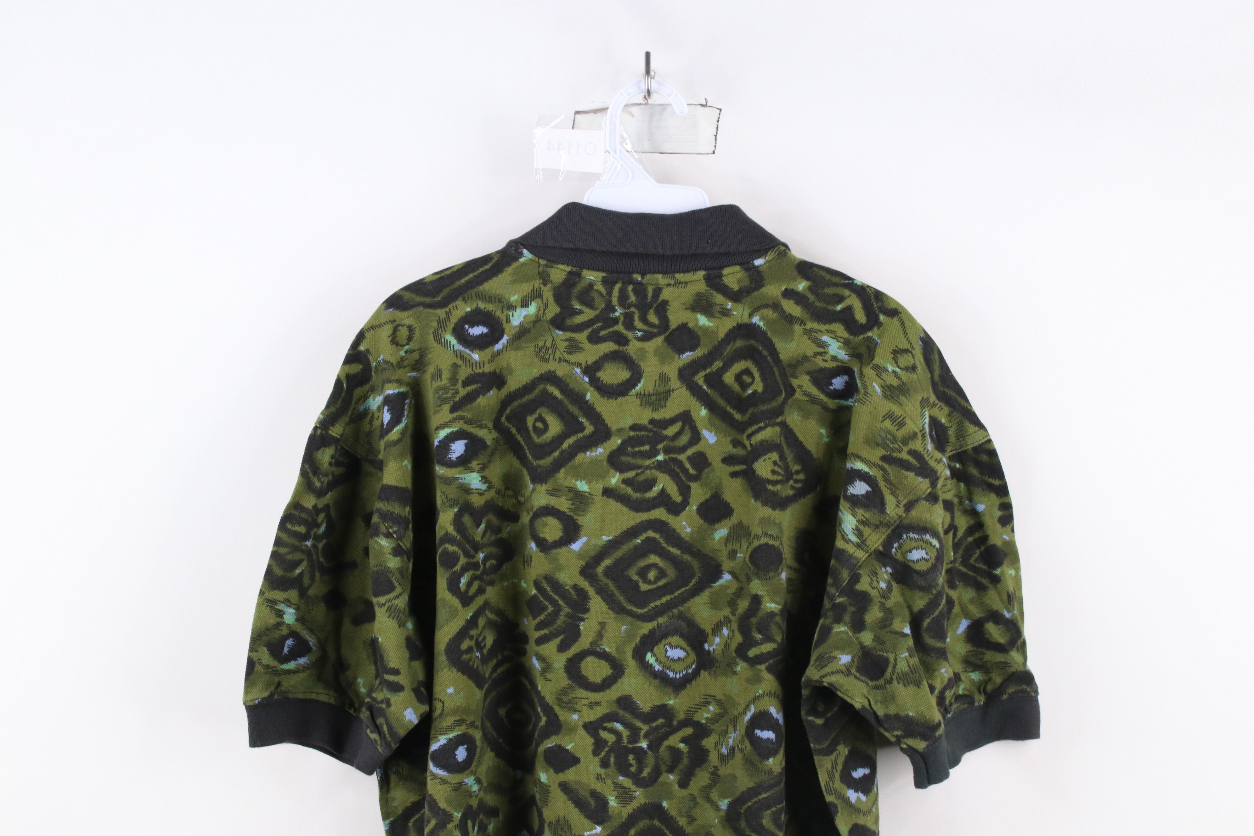 Vintage Vintage 90s Streetwear Baggy Abstract Collared Polo Shirt Size US L / EU 52-54 / 3 - 8 Thumbnail