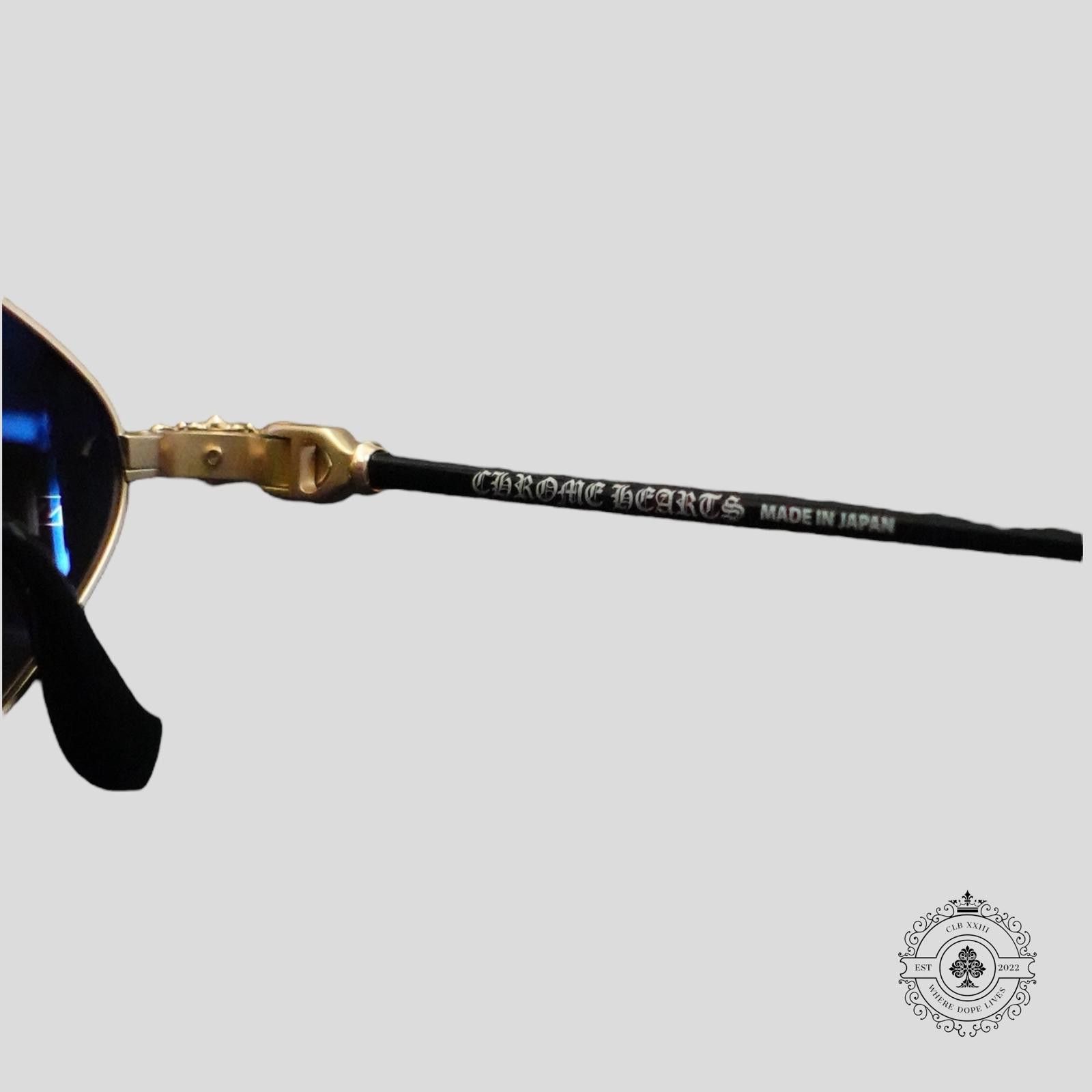 Chrome Hearts Chrome Hearts Diamond Dog Sunglasses in Black/Gold Size ONE SIZE - 5 Thumbnail