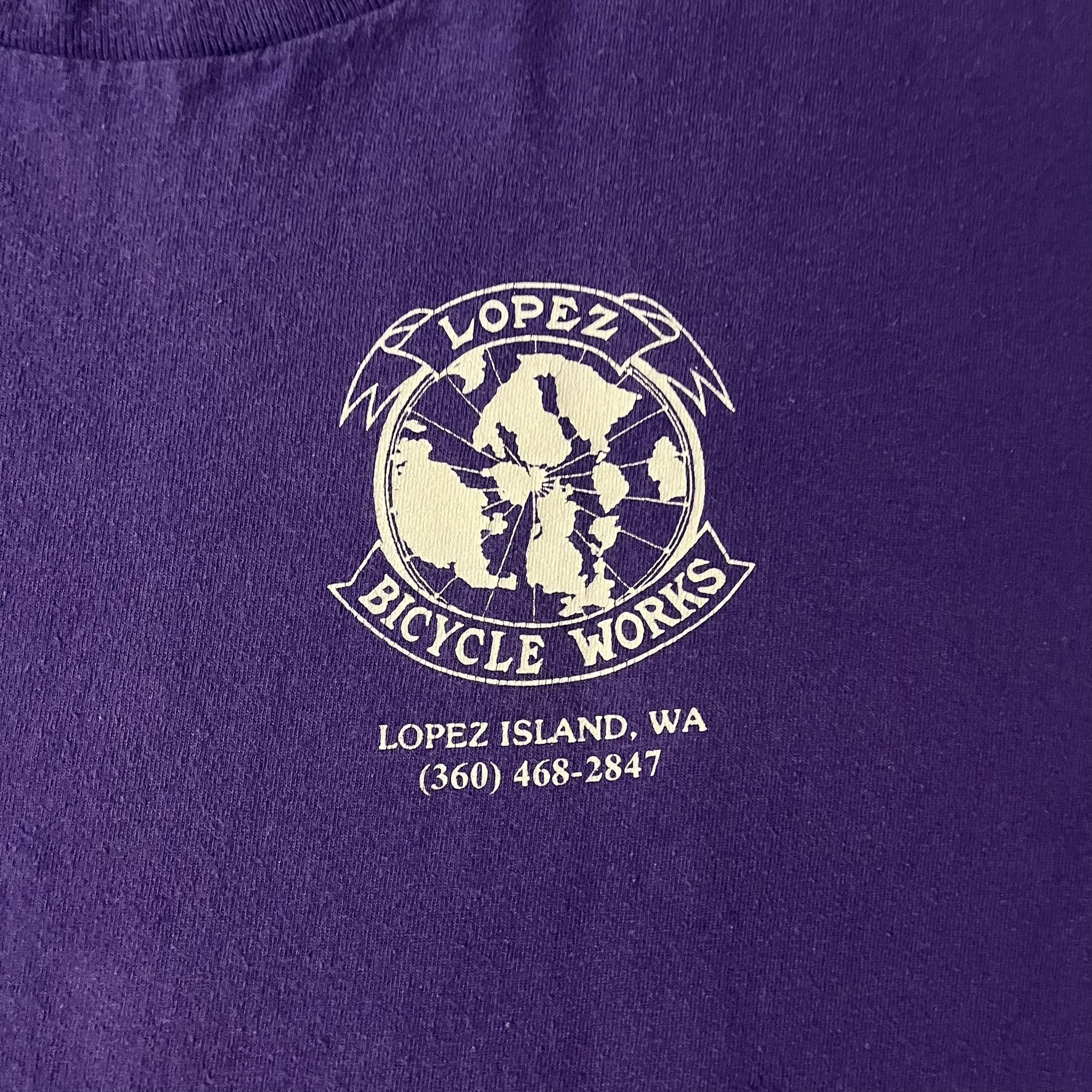 Vintage Vintage 90s Lopez Bicycle Works Single Stitched Graphic Tee Size US XL / EU 56 / 4 - 4 Thumbnail
