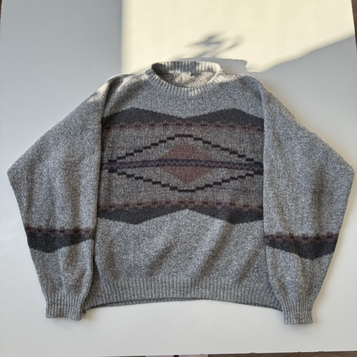 Vintage Vintage Boxy Coloured Geomatric Sweater Boxy Cottage Size US XL / EU 56 / 4 - 3 Thumbnail