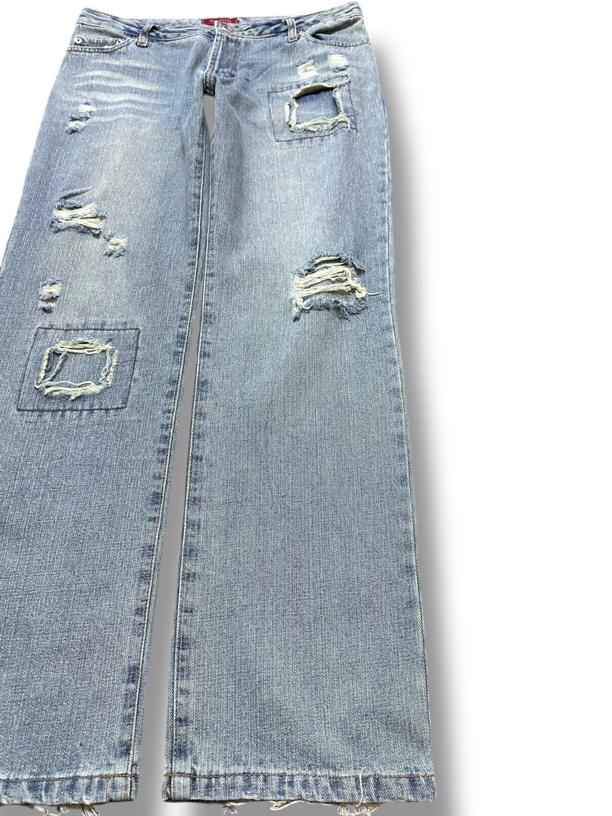 Japanese Brand Vintage All Patty Ripped Grunge Distressed Denim Size US 32 / EU 48 - 4 Thumbnail