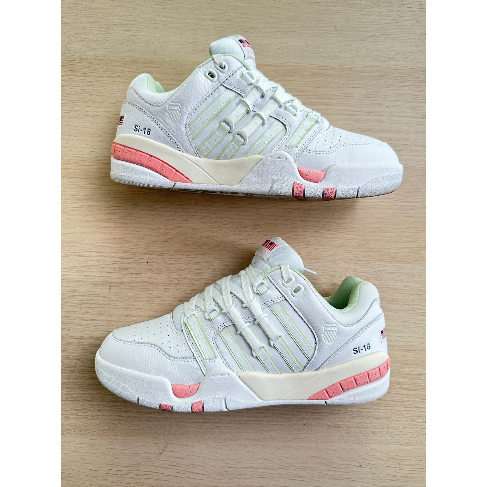 K-Swiss K-Swiss SI-18 x Brocky Marciano White Sneaker - Size 7.5M Size US 7.5 / IT 37.5 - 3 Thumbnail