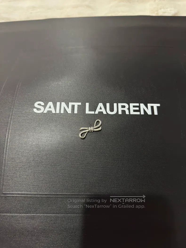 Saint Laurent Paris Saint Laurent Paris Crystal Bow Brooch Size ONE SIZE - 6 Thumbnail