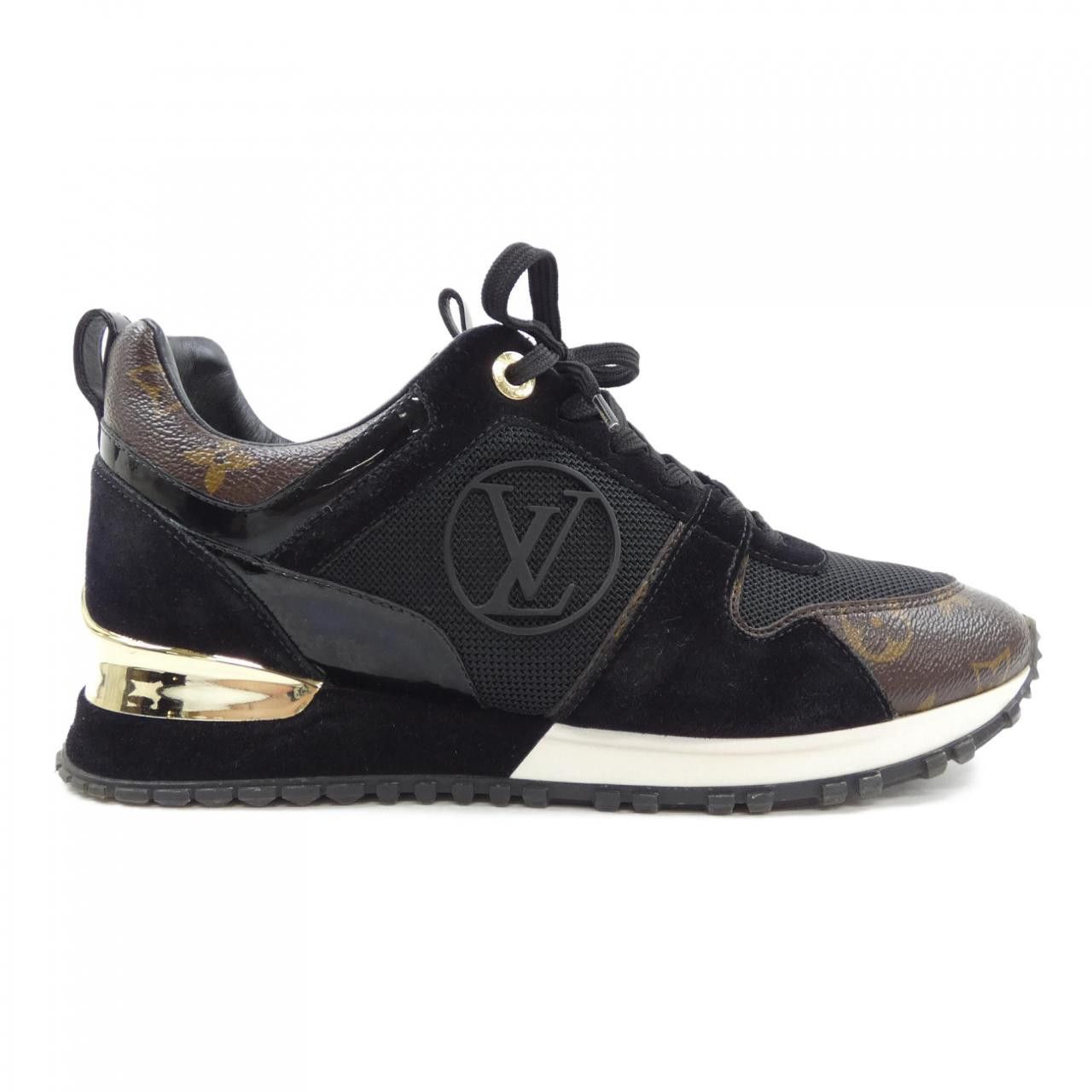 Louis Vuitton Louis Vuitton Run Away Line Suede Calf Leather Patent Monogram Sneaker Suede Shoes DUTY FREE for USA