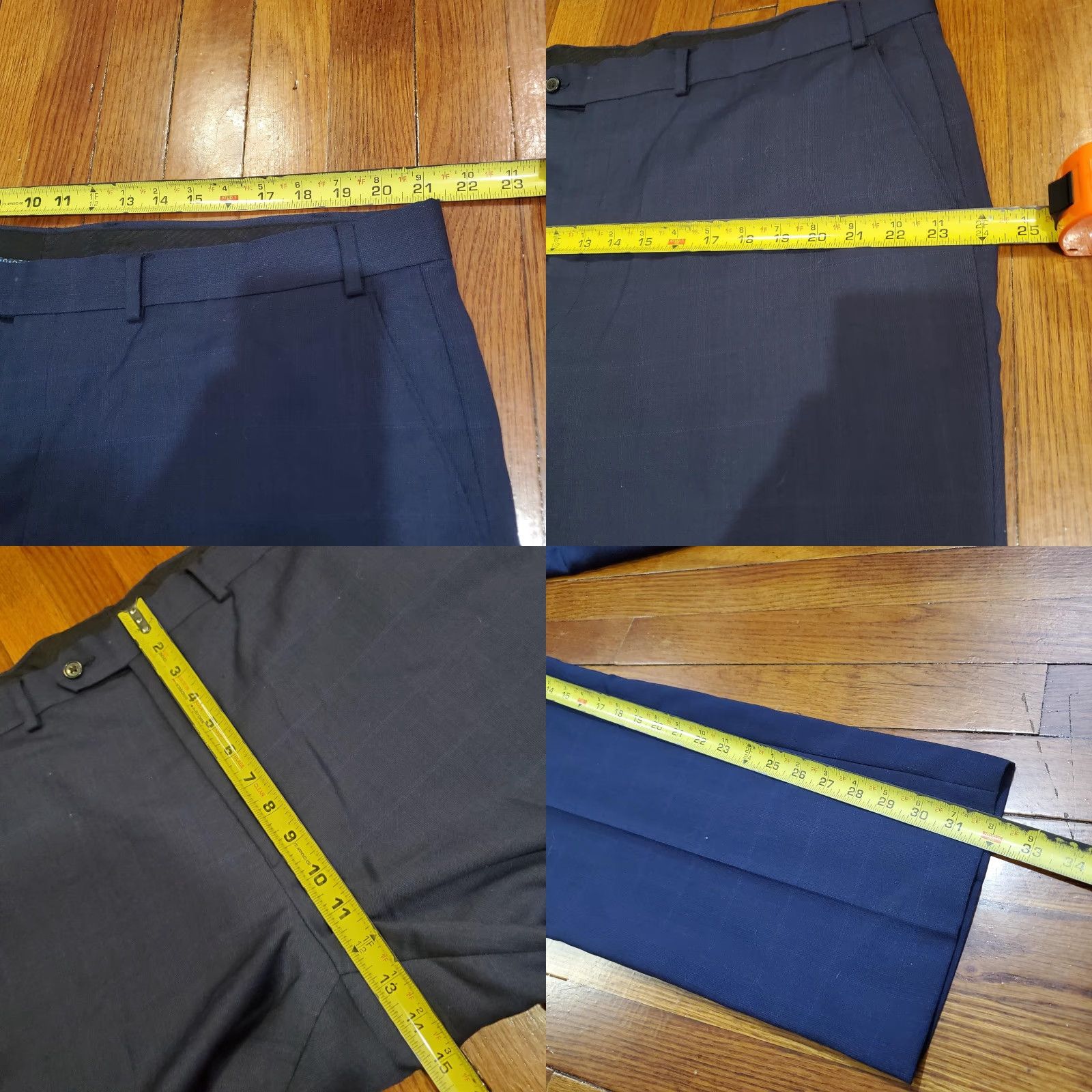 Ralph Lauren Lauren Ralph Lauren Dress Pants Mens 42x32 Blue Plaid Wool Stretch Flat Front Dress Pants Mens Blue Plaid Wool Blend Stretch Flat Front Size US 42 / EU 58 - 8 Thumbnail