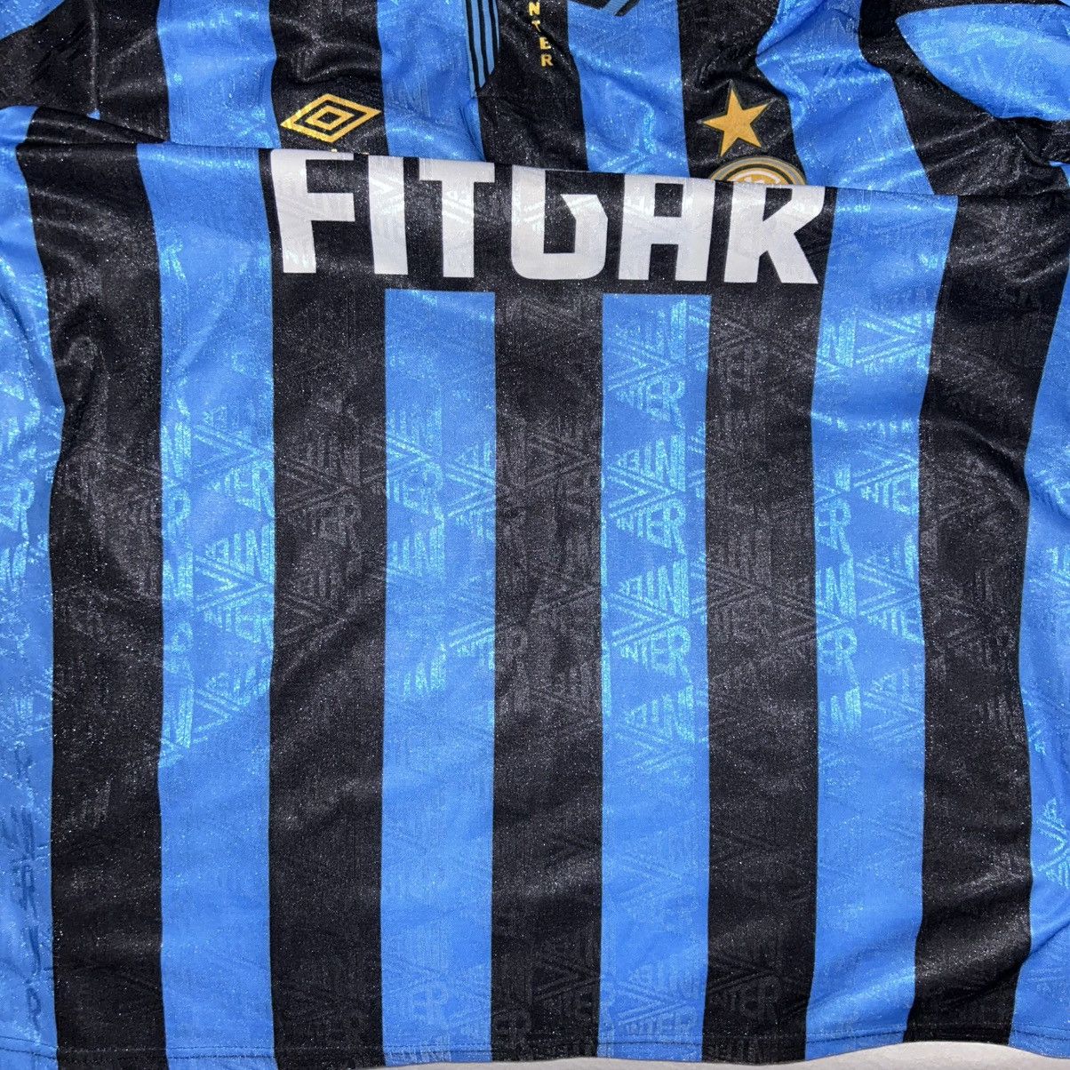 Umbro ORIGINAL Umbro x Inter Milan 1991/1992 Home Jersey England Size US L / EU 52-54 / 3 - 15 Thumbnail