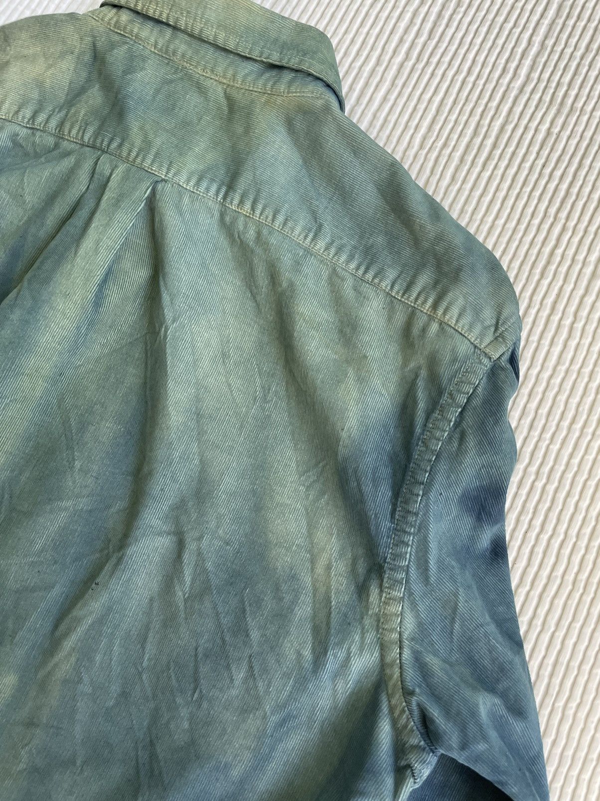Indigo Indigo Dirty Dye Sun Faded Corduroy Shirt Size US L / EU 52-54 / 3 - 12 Thumbnail