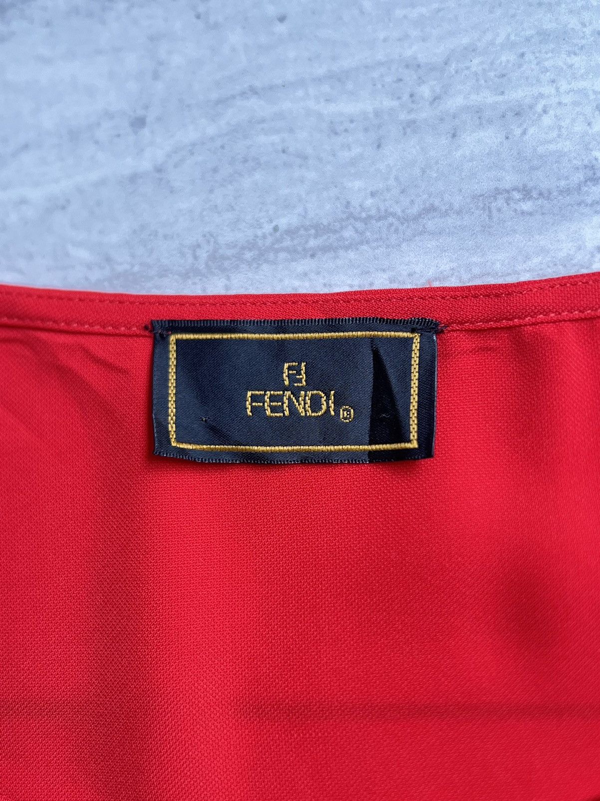 Fendi Fendi Red Midi Dress Size XS / US 0-2 / IT 36-38 - 16 Thumbnail