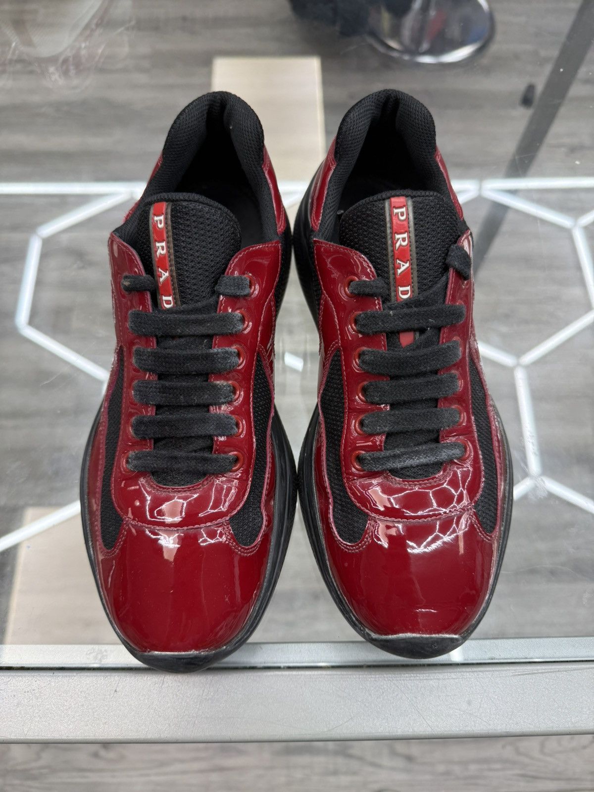 Prada Prada Cup Sneakers - Black/Red Size US 8 / EU 41 - 2 Thumbnail