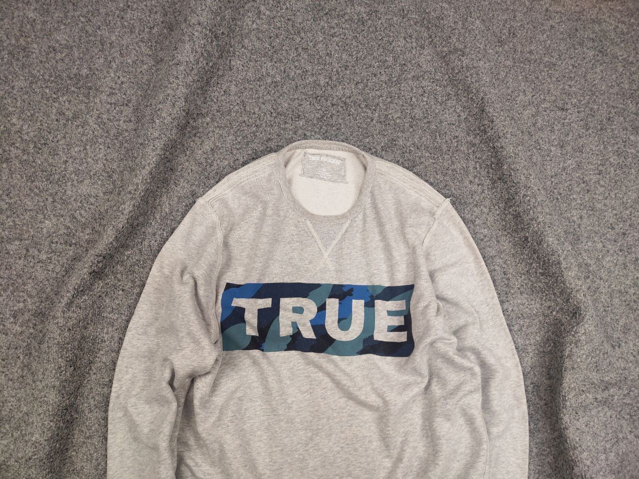 True Religion Vintage True Religion Logo Fleece Crew Chek Sweatshirt Size US XL / EU 56 / 4 - 2 Thumbnail
