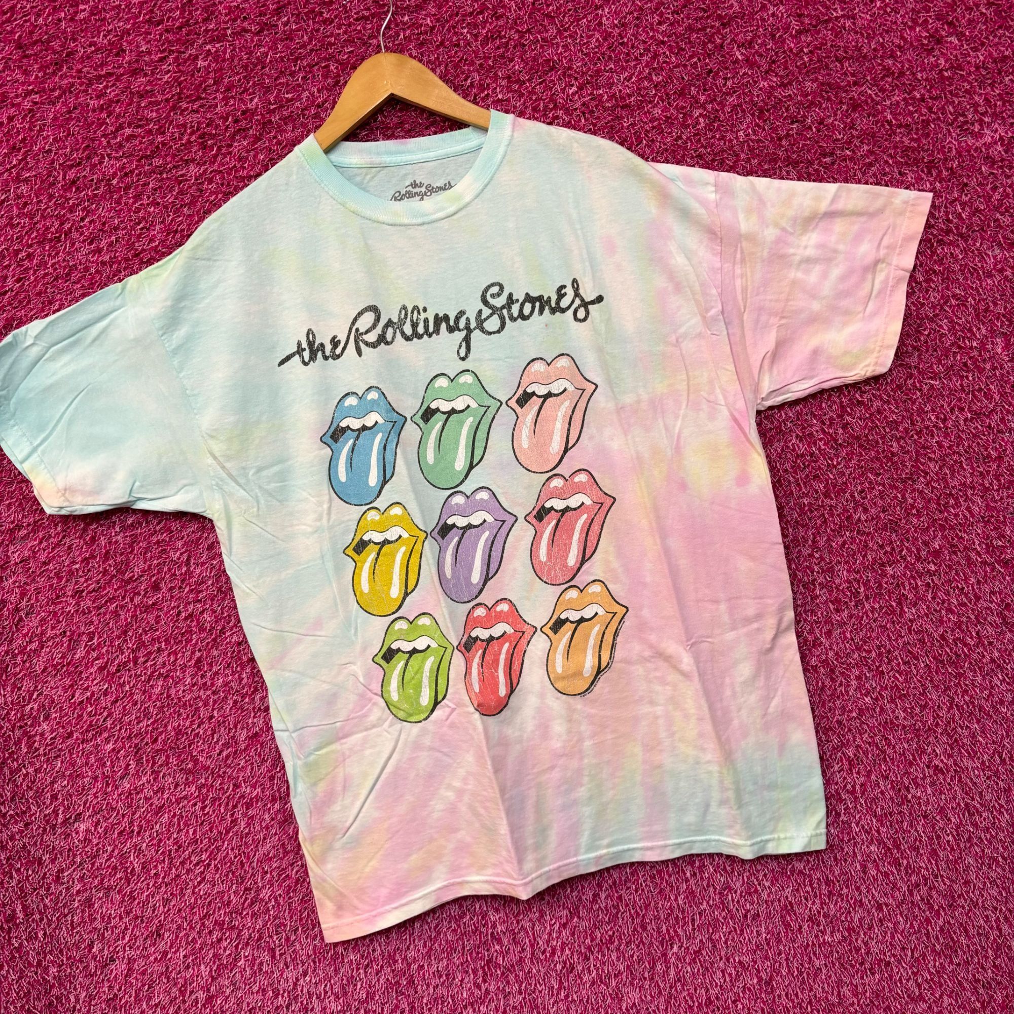 The Rolling Stones The Rolling Stones Hot Lips Pop Art Rock Pastel Tie Dye XL Size US XL / EU 56 / 4 - 3 Thumbnail