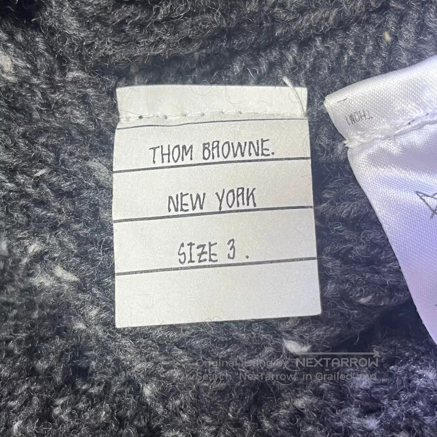 Thom Browne Thom Browne Gray Paneled Stripe Cardigan. Size US M / EU 48-50 / 2 - 4 Thumbnail