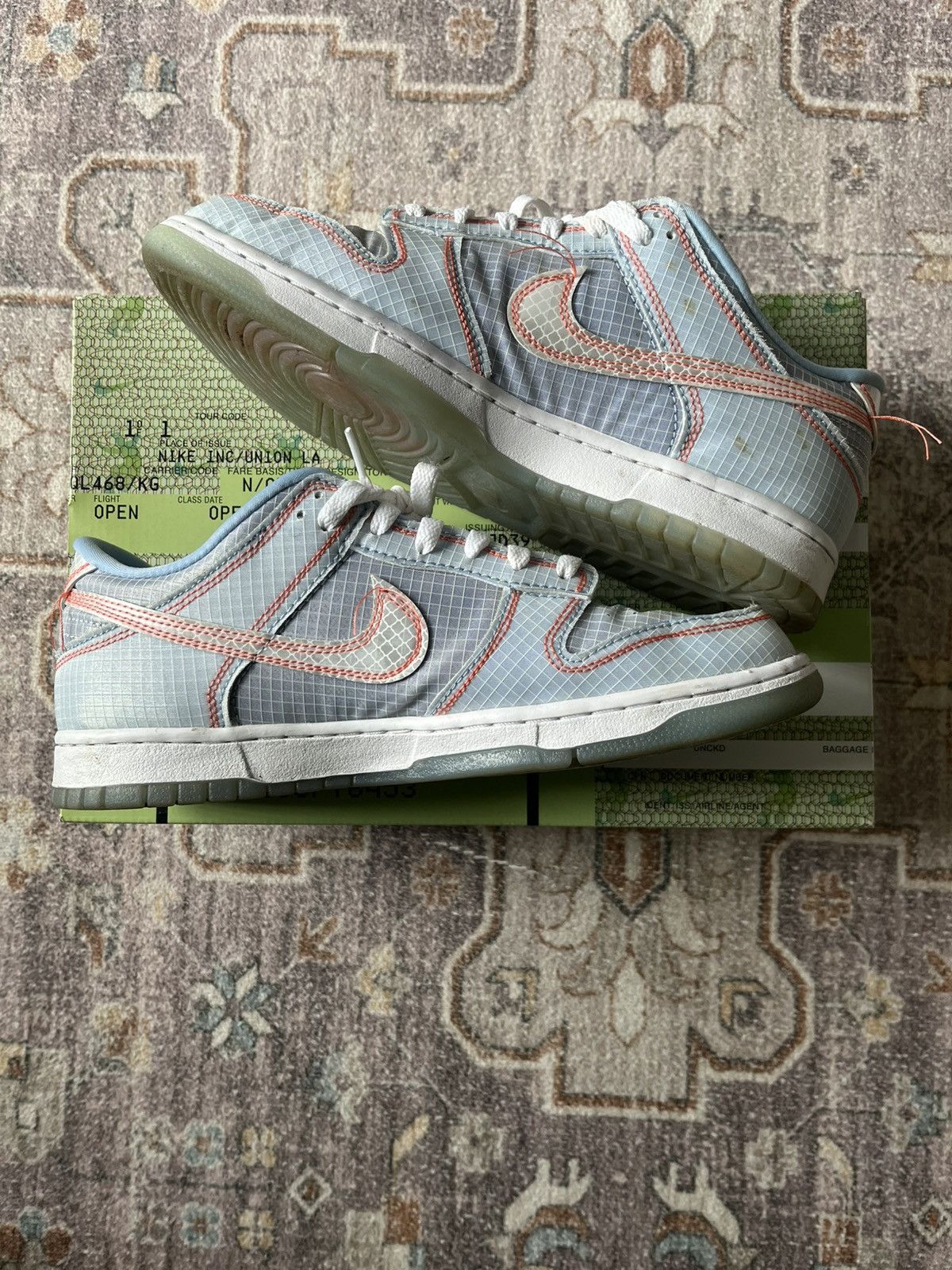 Nike Union LA x Nike Dunk Low ‘Passport Pack - Argon’ Size US 9.5 / EU 42-43 - 2 Thumbnail