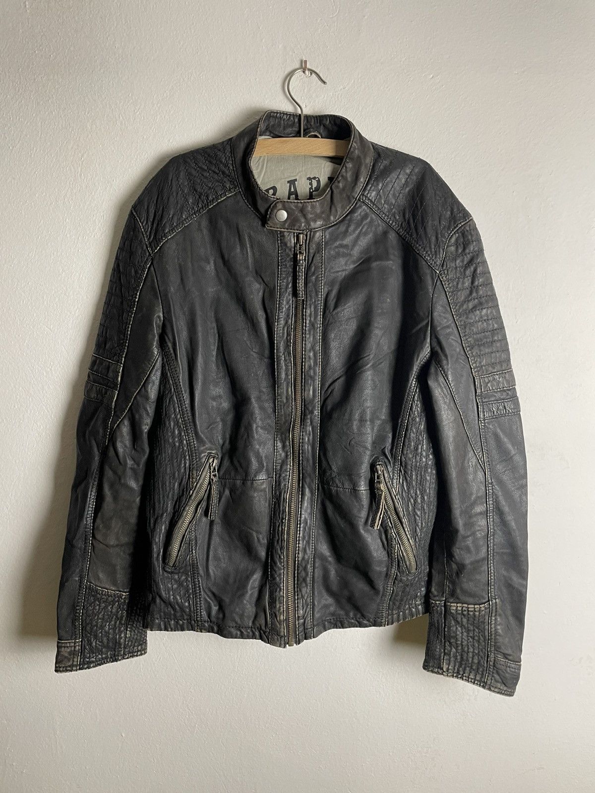 60s vintage leather rider jacket opium - シングルライダース