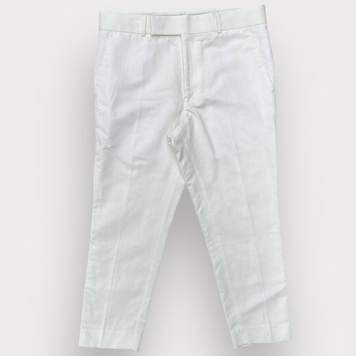 Haider Ackermann Haider Ackermann Cotton Line Blend Cropped Pants Size US 34 / EU 50 - 1 Thumbnail