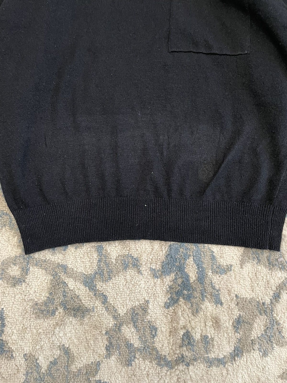 Vintage Vintage 80s 90s Knitted Black Polo Tommy Sweater Rugby Size US S / EU 44-46 / 1 - 6 Thumbnail