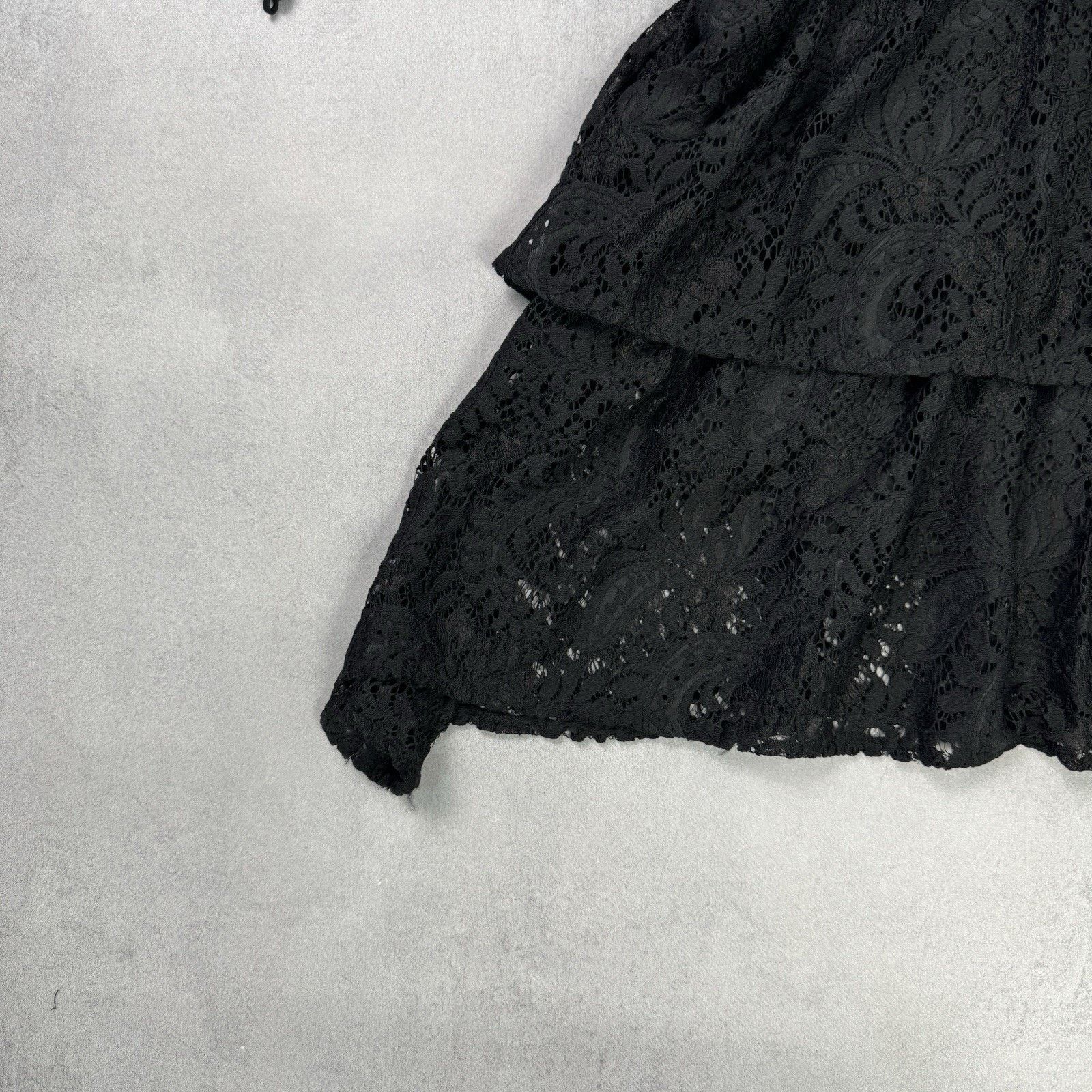 Vintage Perseverance London Paisley Ruffled Dress Black Size 12 midi Size M / US 6-8 / IT 42-44 - 9 Thumbnail