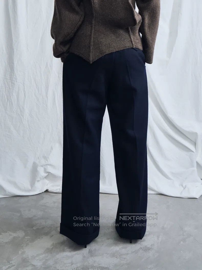 Junya Watanabe Junya Watanabe size XS Navy wool trousers Size 22" - 4 Thumbnail