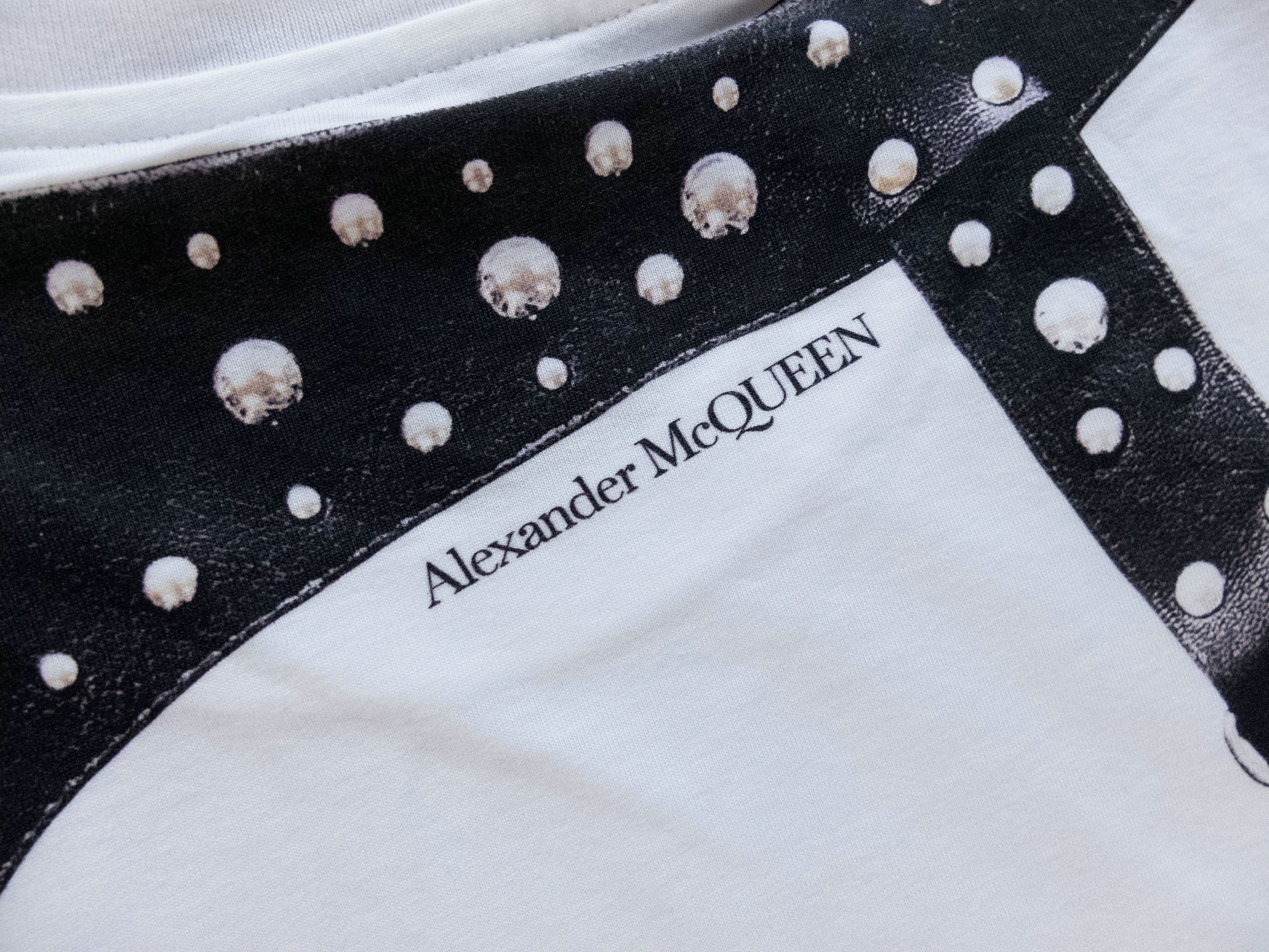 Alexander McQueen ALEXANDER MCQUEEN white Stud Harness t-shirt Large q Size US L / EU 52-54 / 3 - 9 Thumbnail