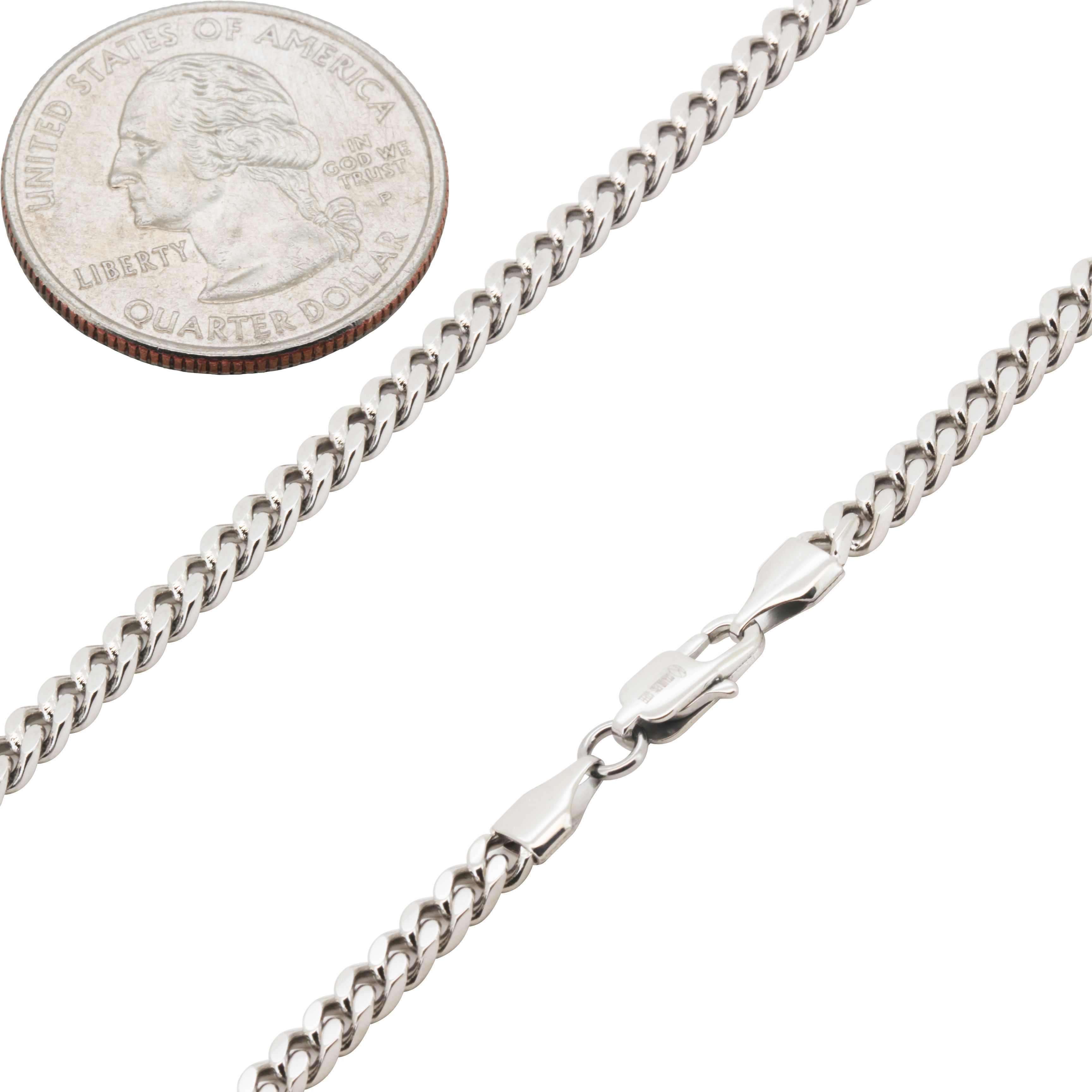 Other 316L Stainless Steel 3mm Miami Cuban Link Chain Necklace 24" Size ONE SIZE - 2 Thumbnail